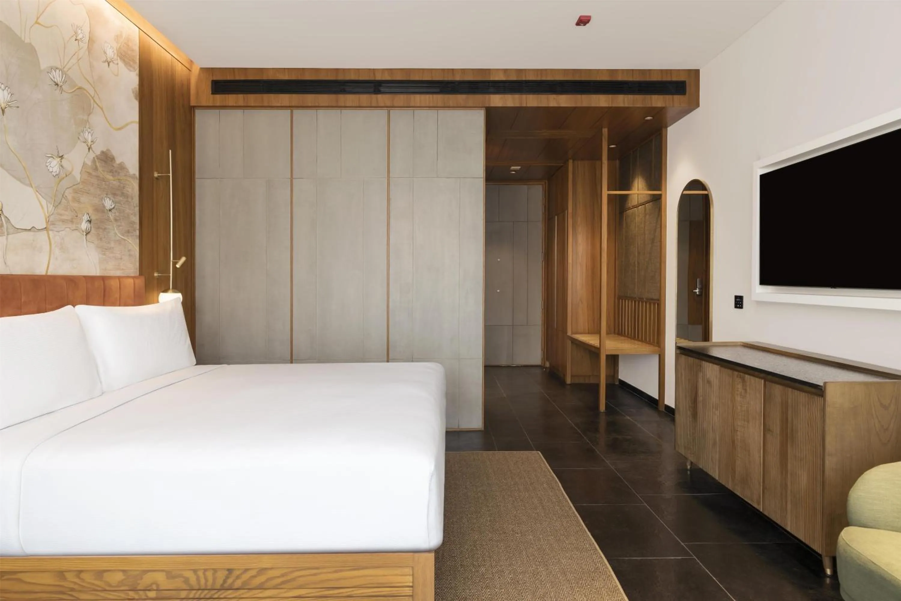 Bed in Hilton Hyderabad Genome Valley Resort & Spa