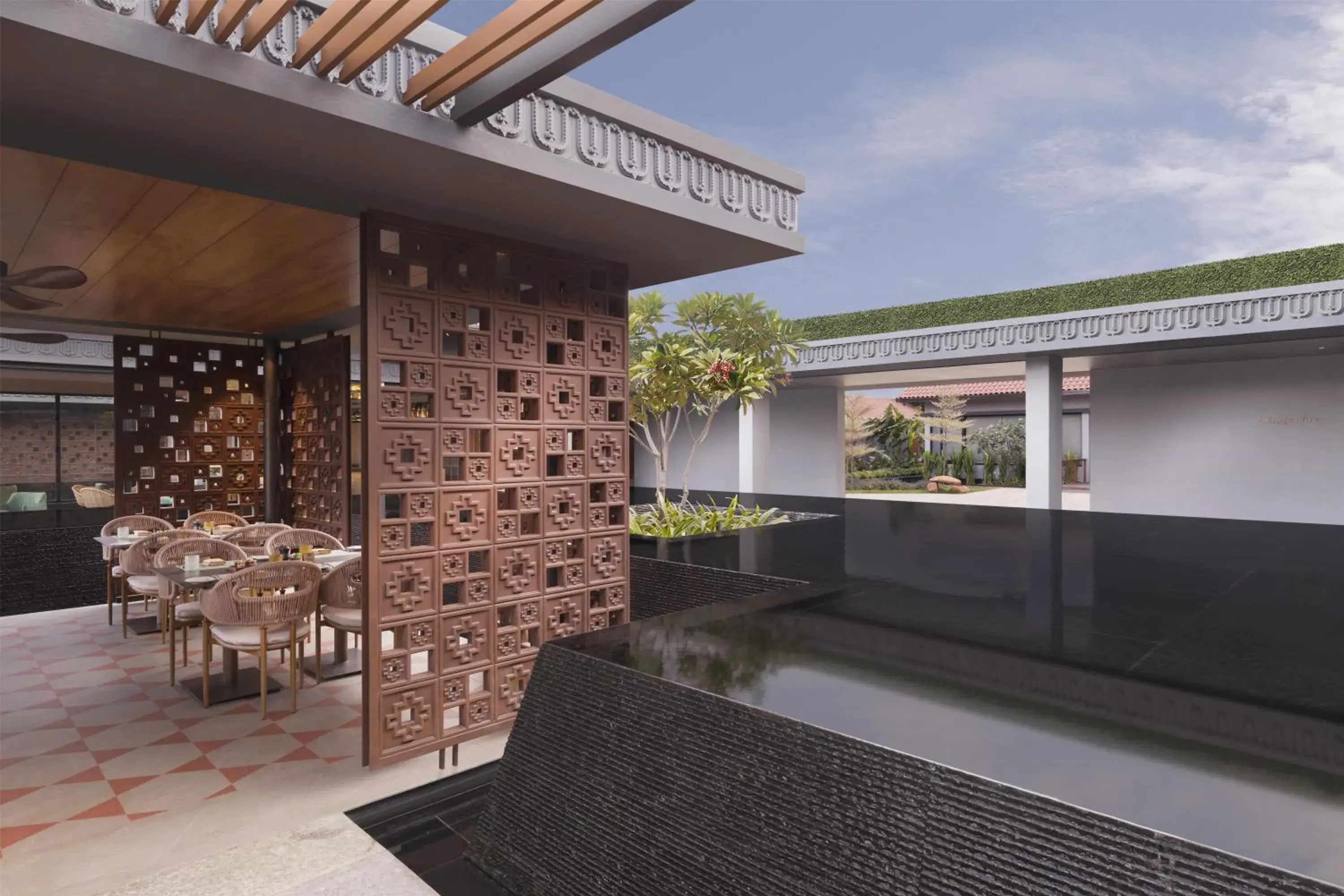 Restaurant/places to eat in Hilton Hyderabad Genome Valley Resort & Spa Restaurant/places to eat in Hilton Hyderabad Genome Valley Resort & Spa