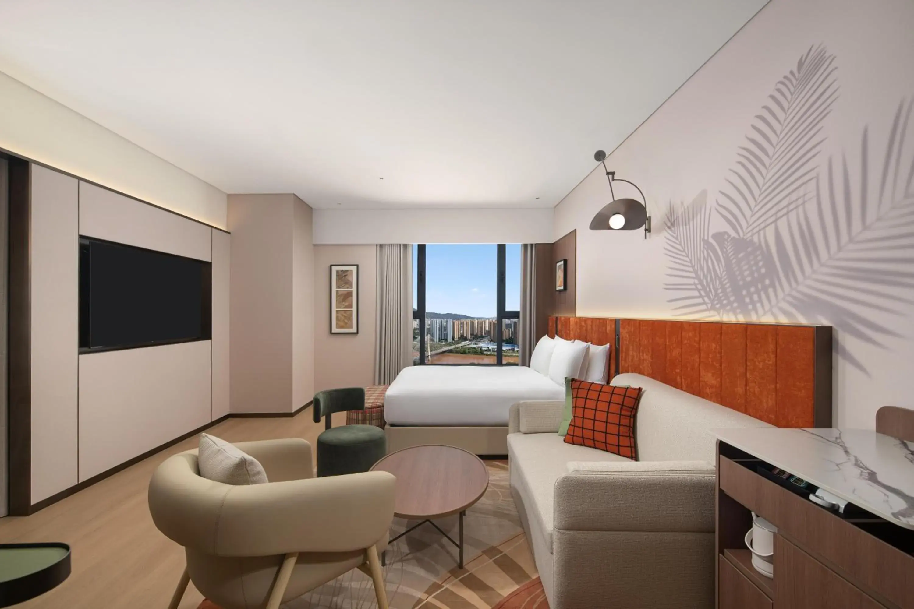 Deluxe King Room with Sofa Bed in Hilton Garden Inn Lanzhou Anning Deluxe King Room with Sofa Bed in Hilton Garden Inn Lanzhou Anning