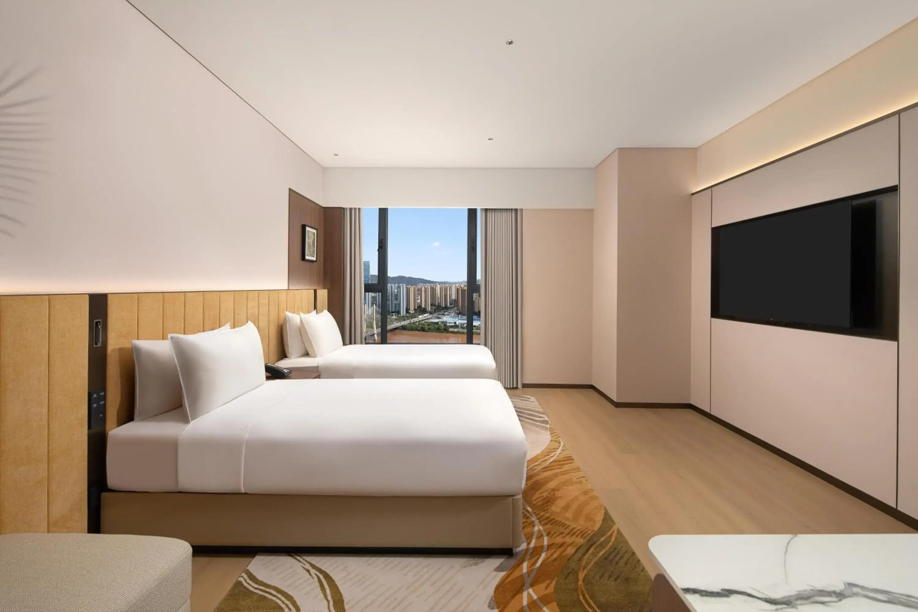 Deluxe Twin Room with River View in Hilton Garden Inn Lanzhou Anning Deluxe Twin Room with River View in Hilton Garden Inn Lanzhou Anning