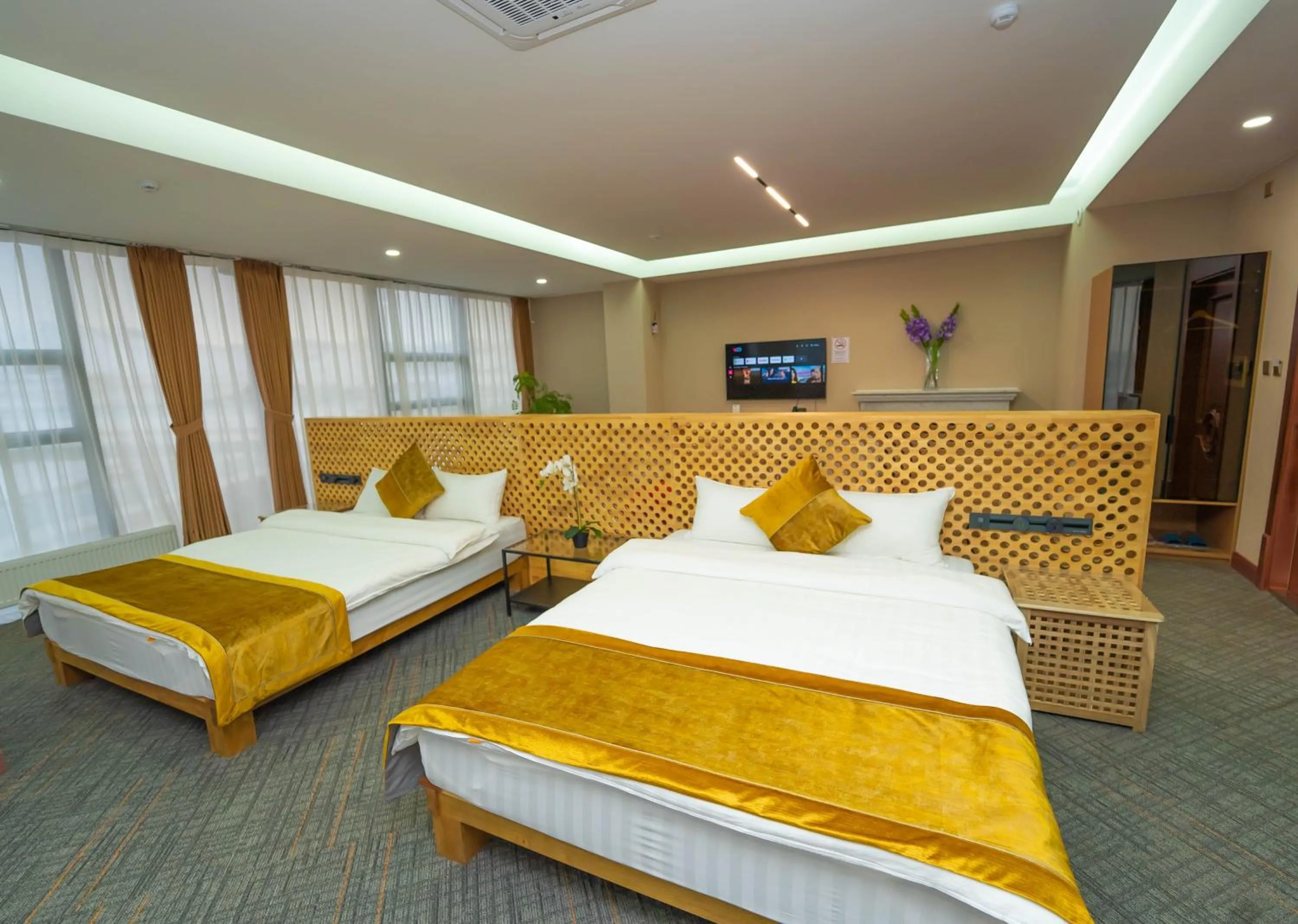 Bed in Amgun Hotel Ulaanbaatar
