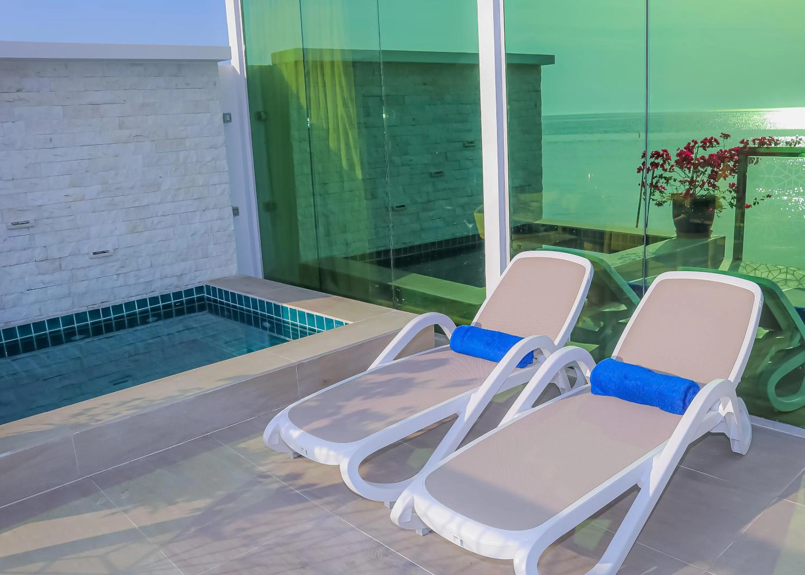 Patio in Lagoona Beach Luxury Resort and Spa