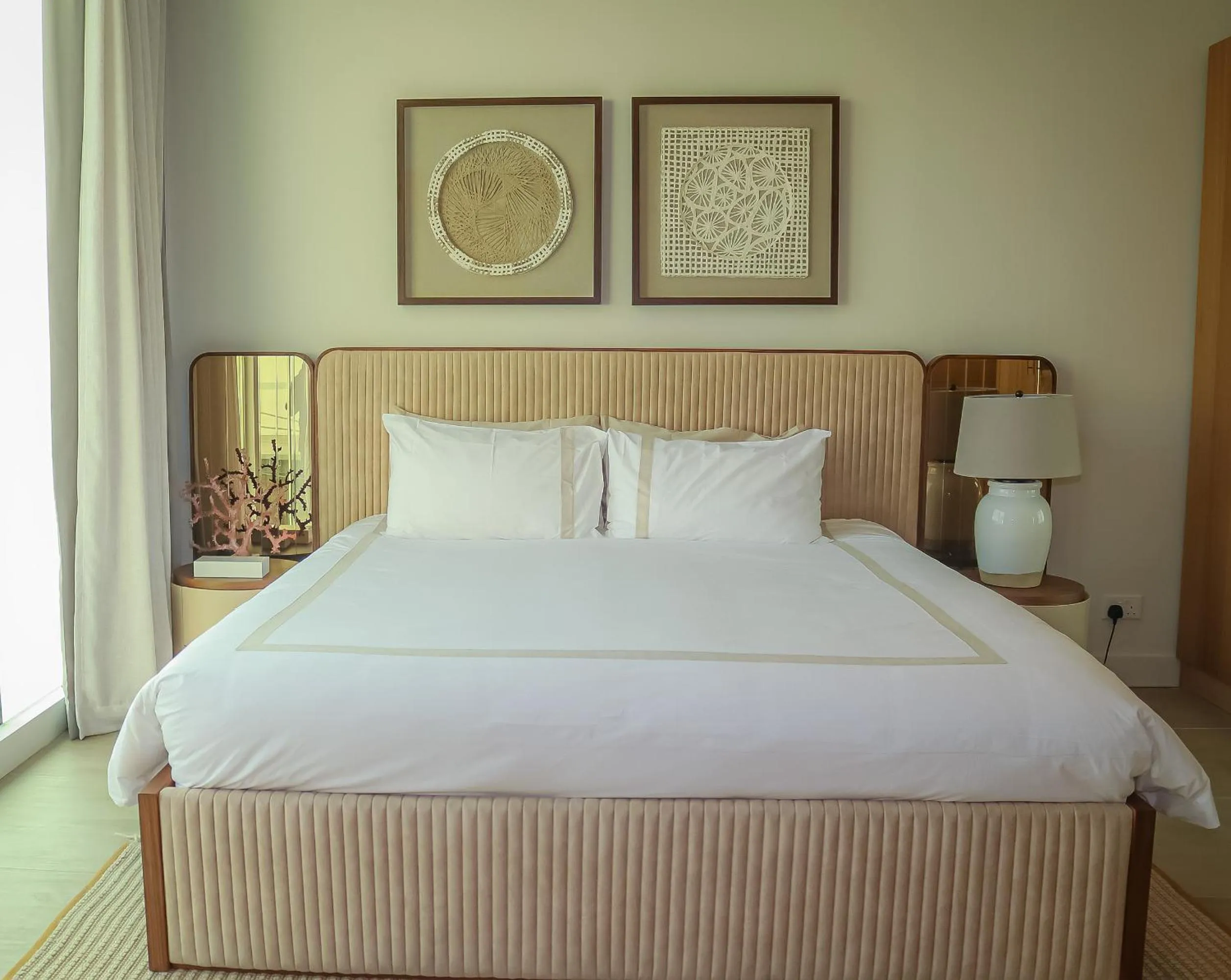 Bed in Lagoona Beach Luxury Resort and Spa