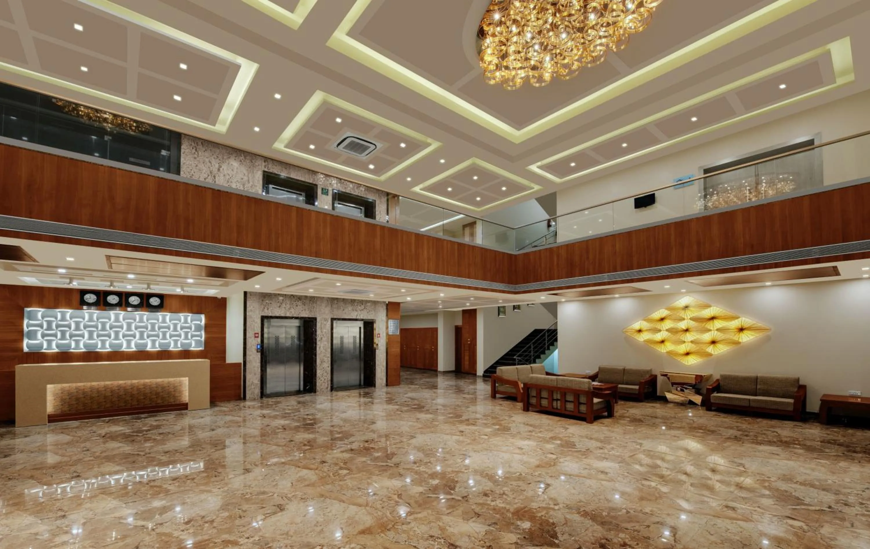Lobby or reception in The Fern Residency Somnath