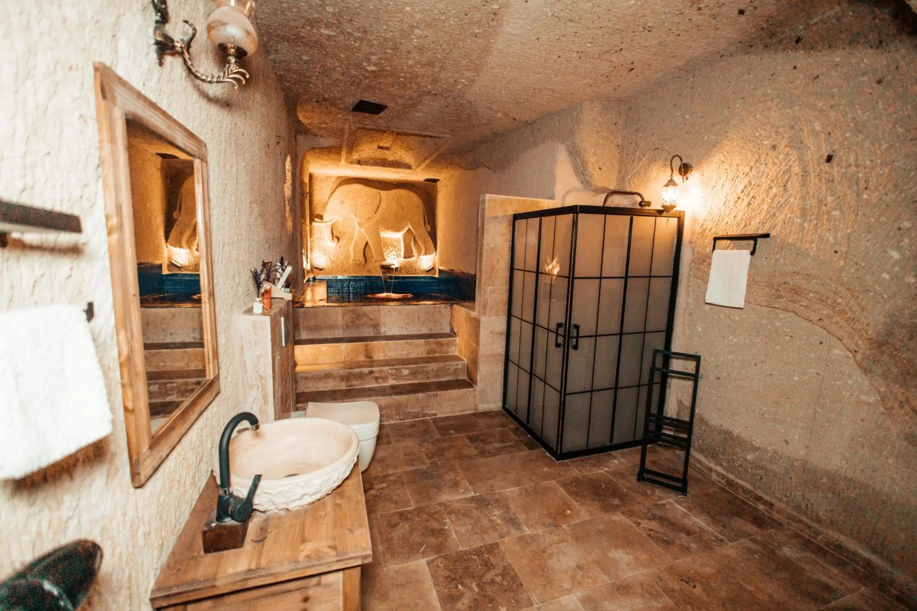 Shower in Vanessa Cave Hotel