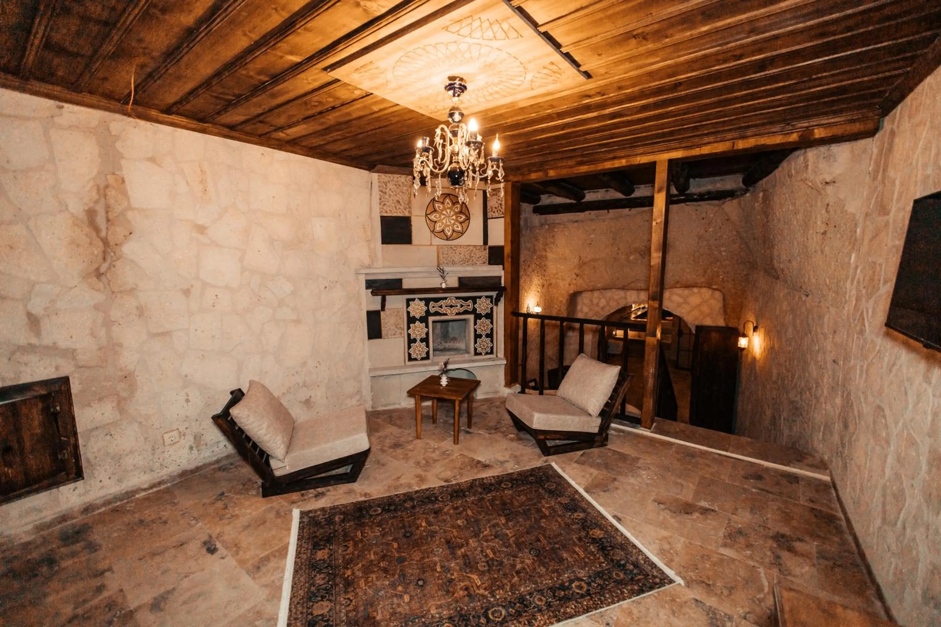 Seating area in Vanessa Cave Hotel