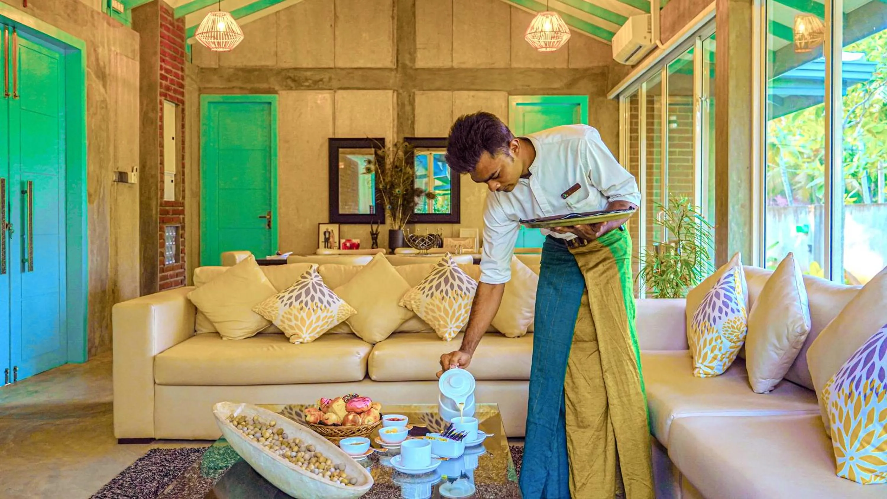 Living room in Villa Blue Monk - Thema Collection