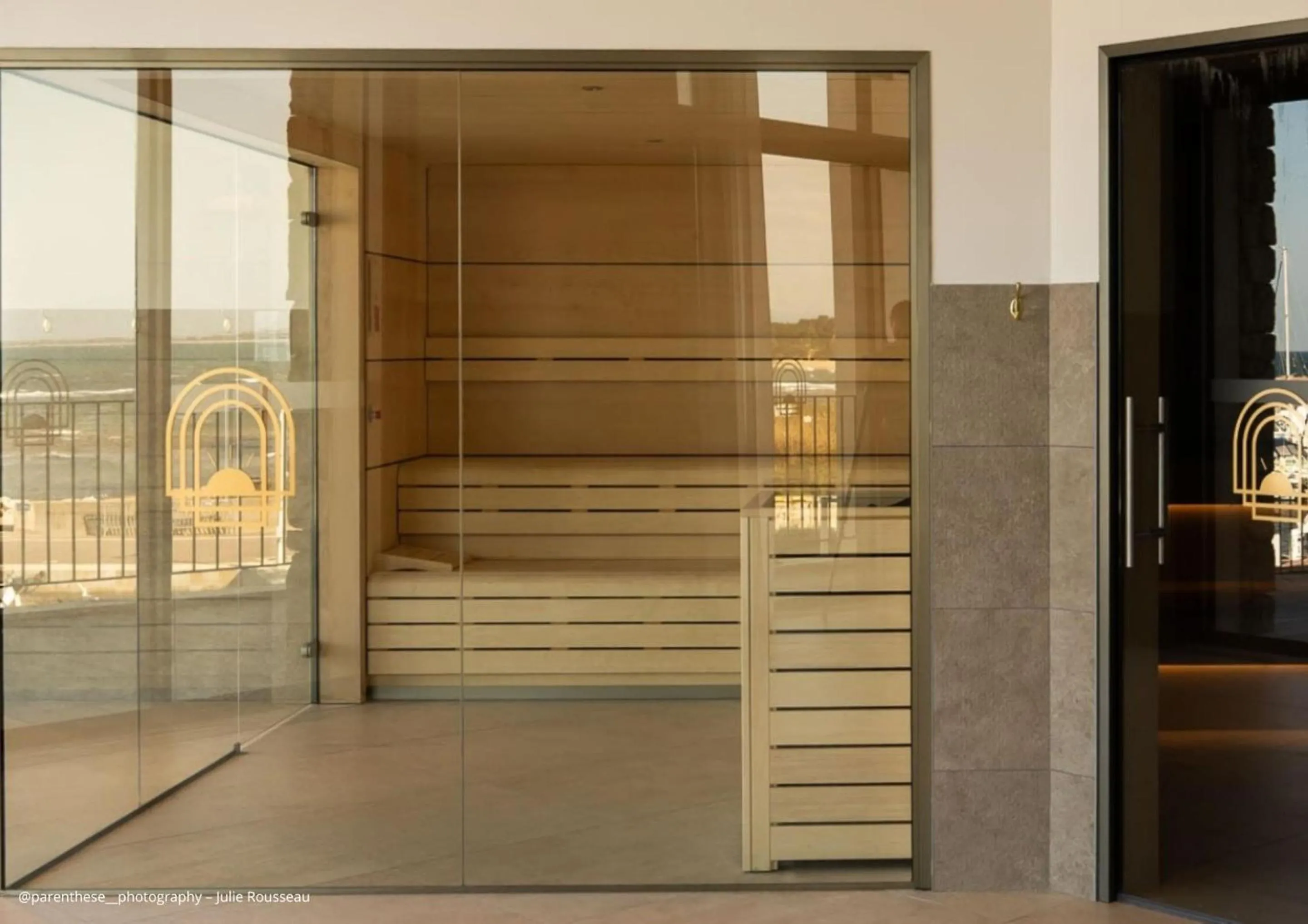 Sauna in Hôtel & Spa Best Western Premier A Storia Solenzara