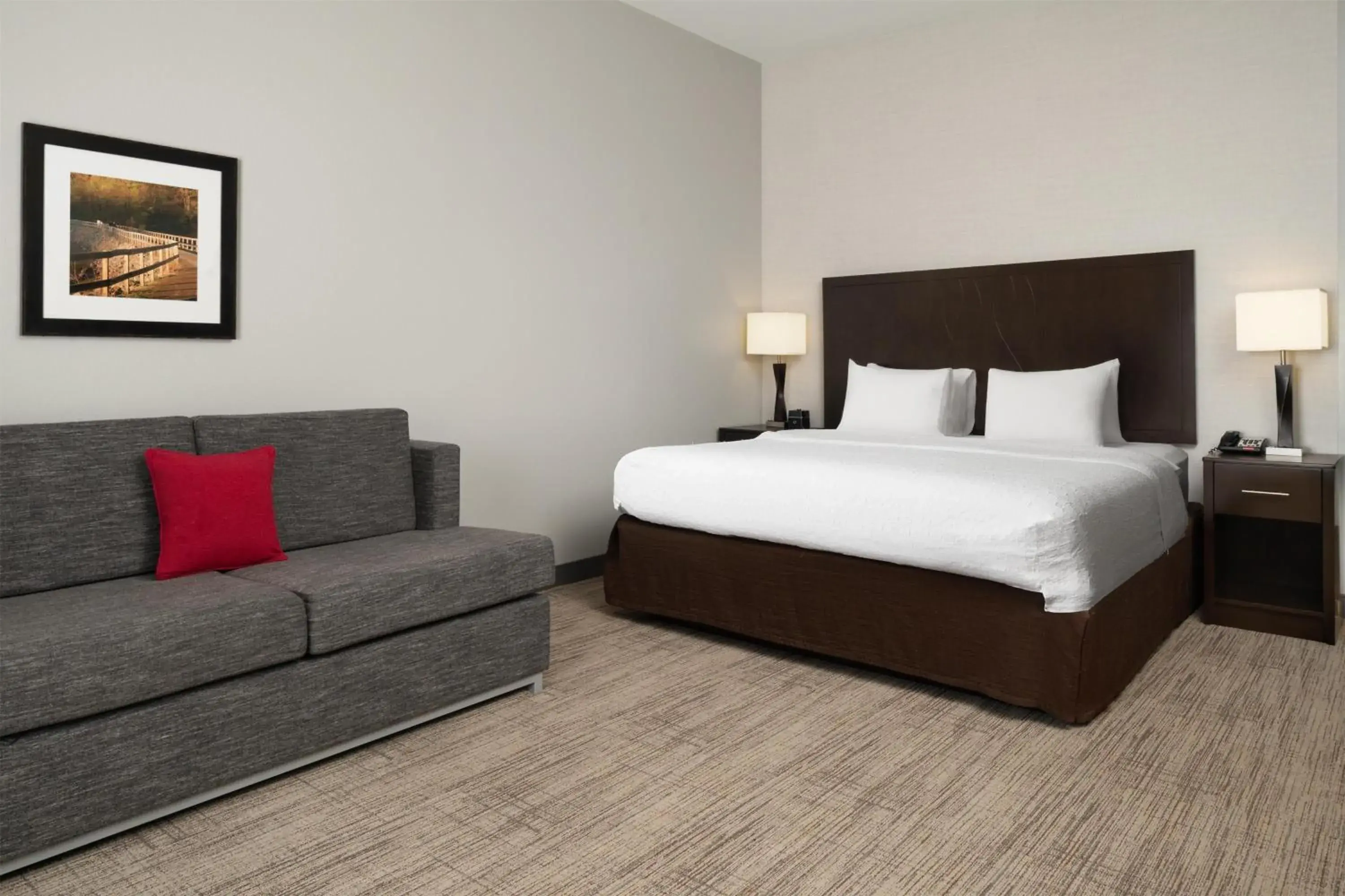 Living room, Bed in Hampton Inn Fairmont Living room, Bed in Hampton Inn Fairmont