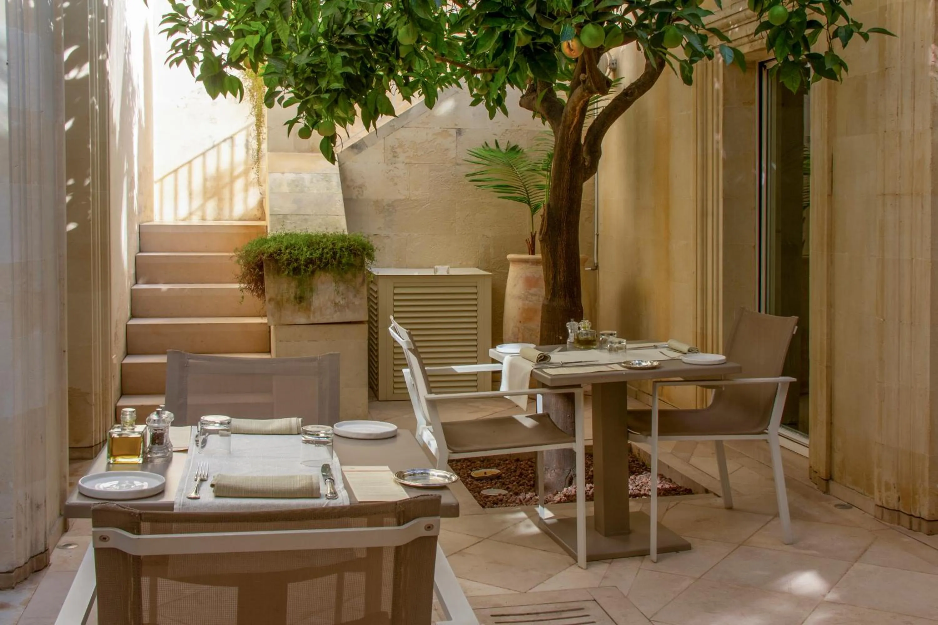 Patio in La Fiermontina Luxury Home Hotel