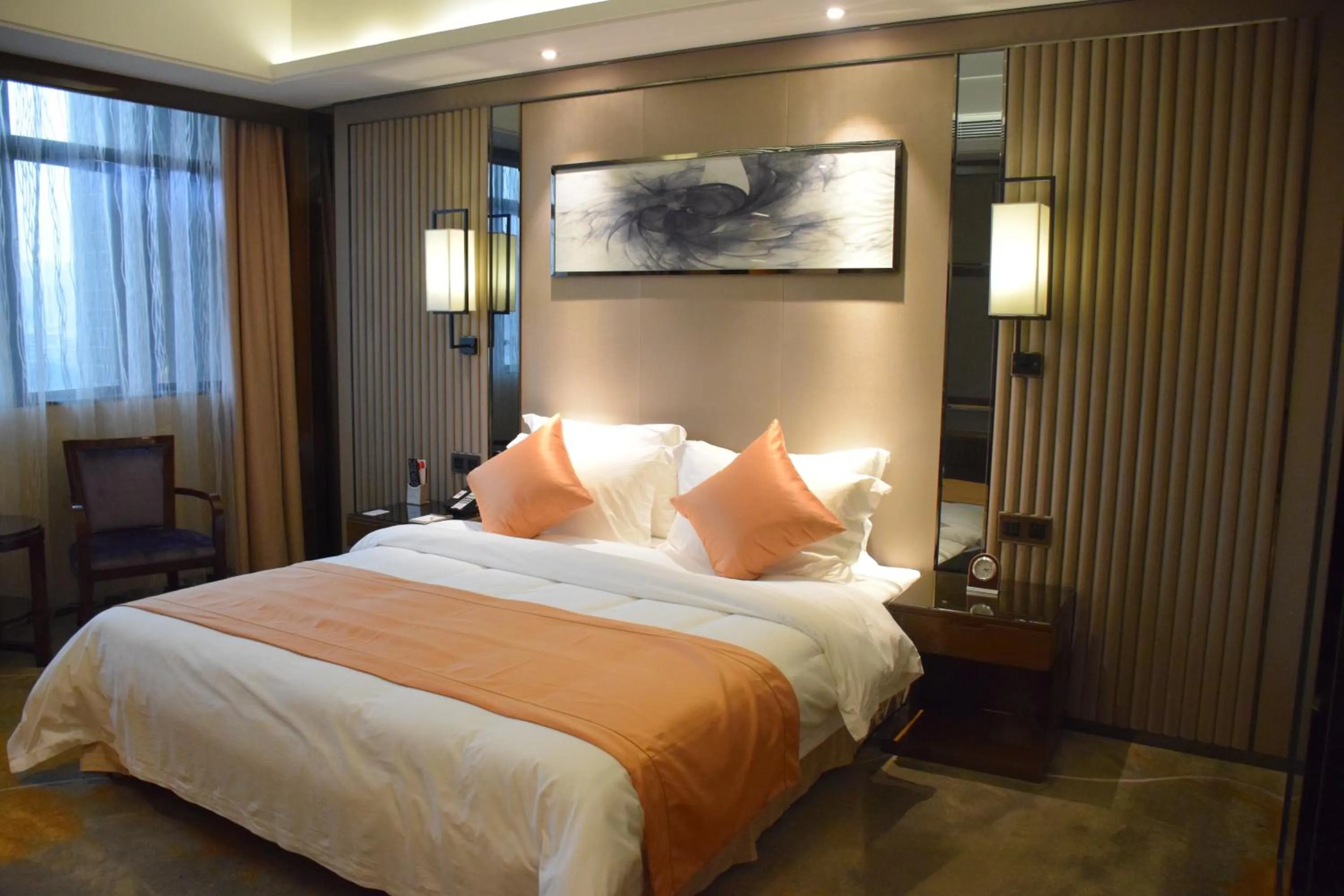 Bed in Ramada Foshan Hotel