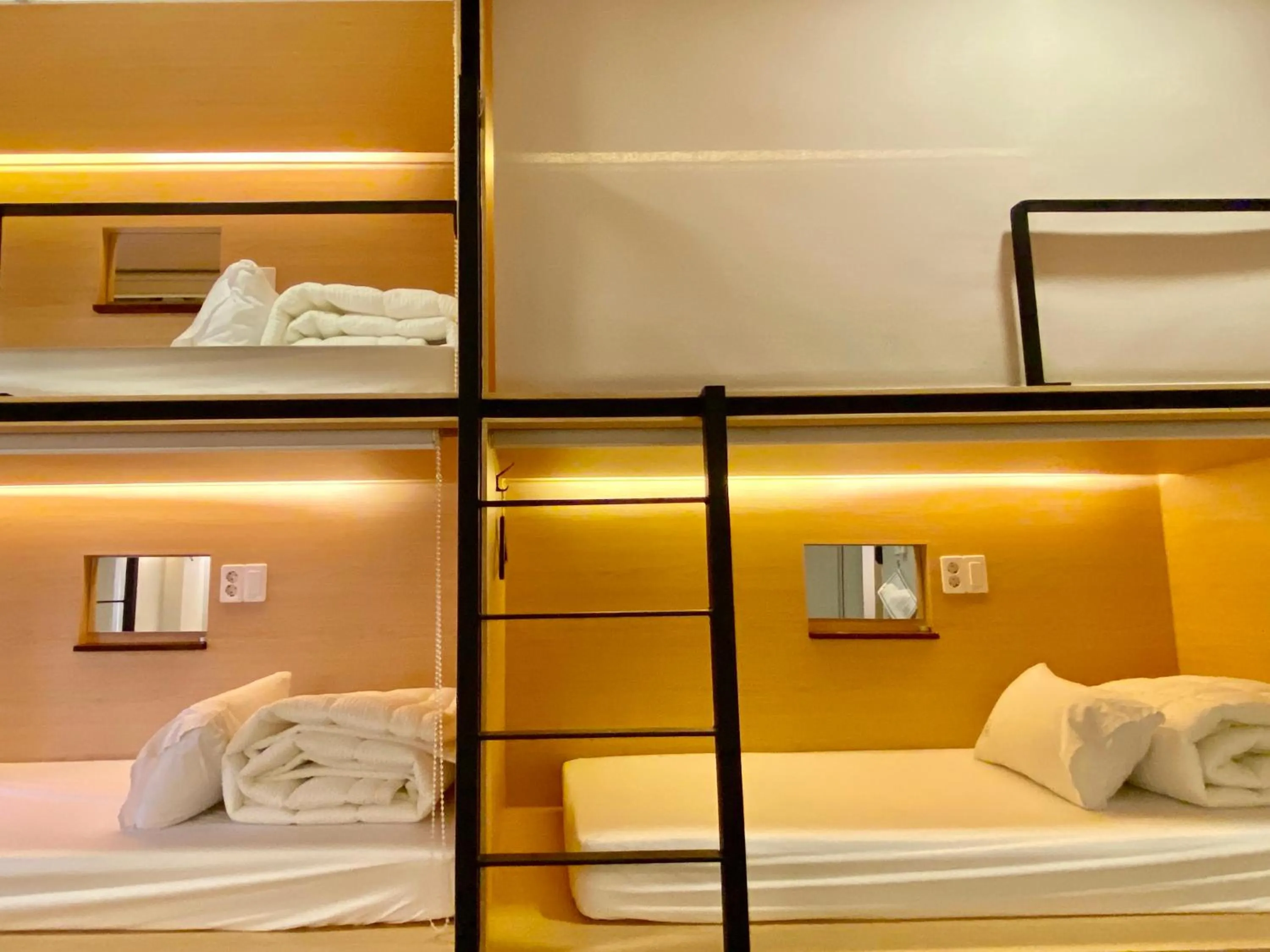 Bed in Elephant Hostel Nampo