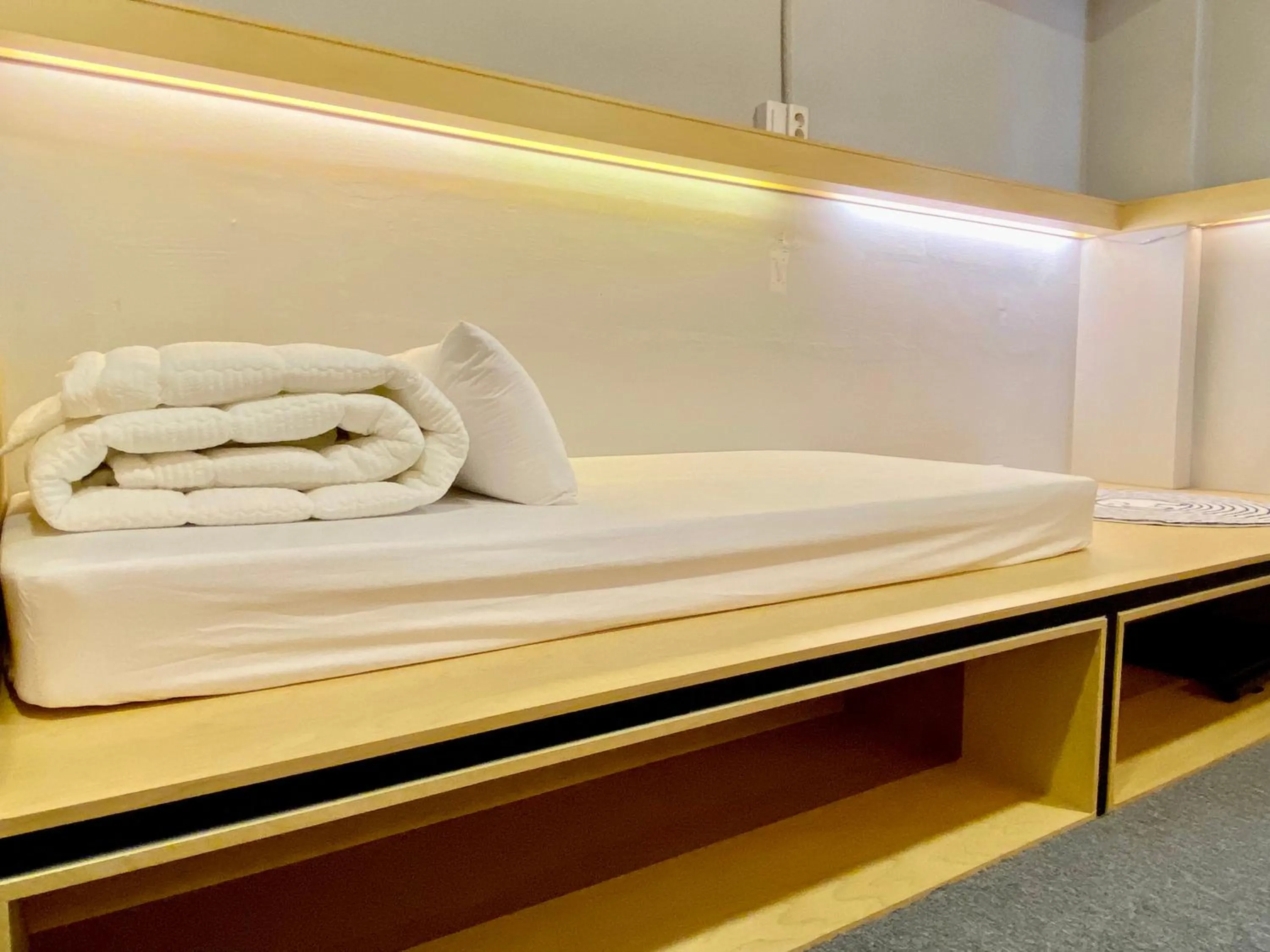 Bed in Elephant Hostel Nampo