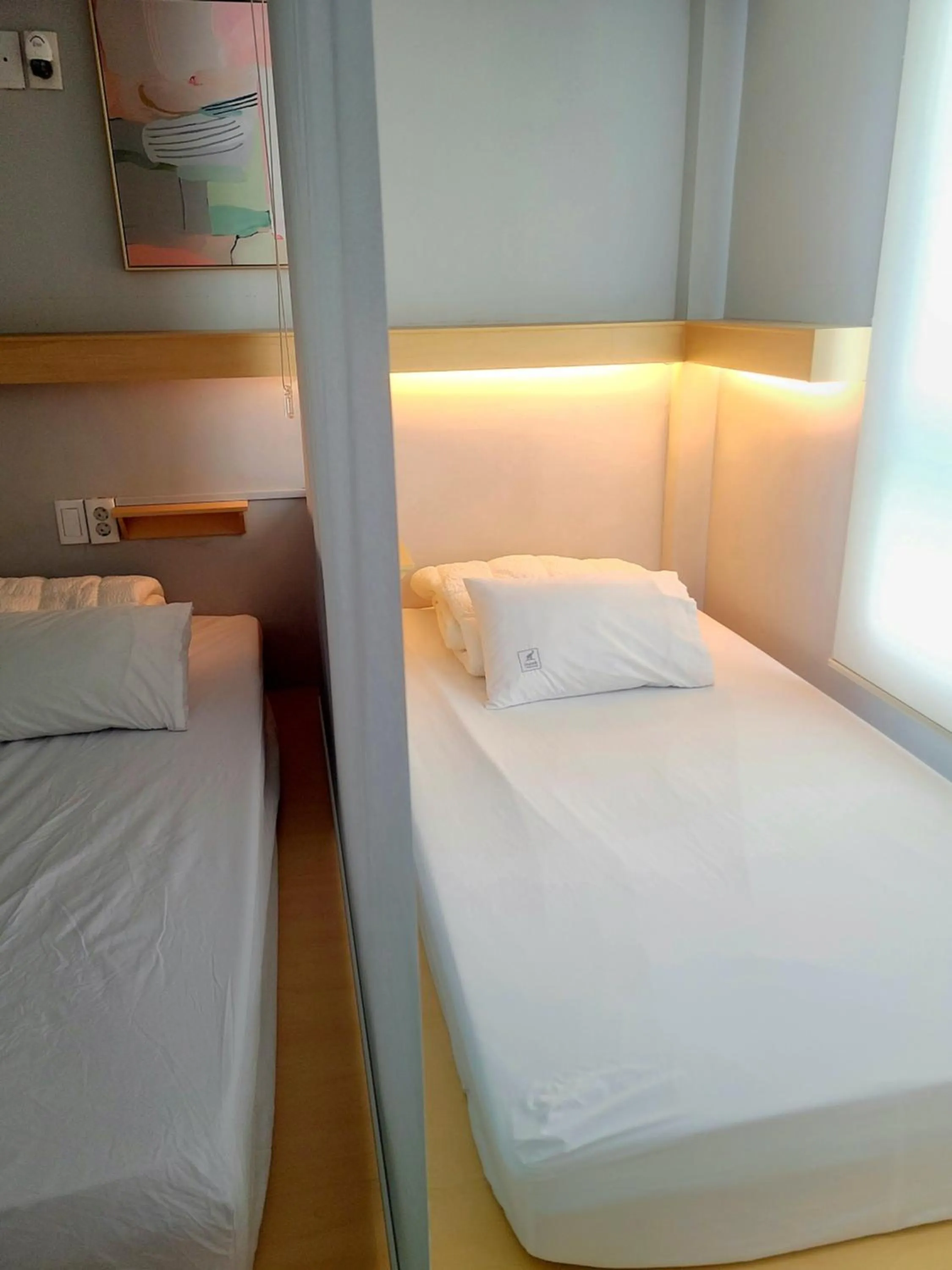 Bed in Elephant Hostel Nampo