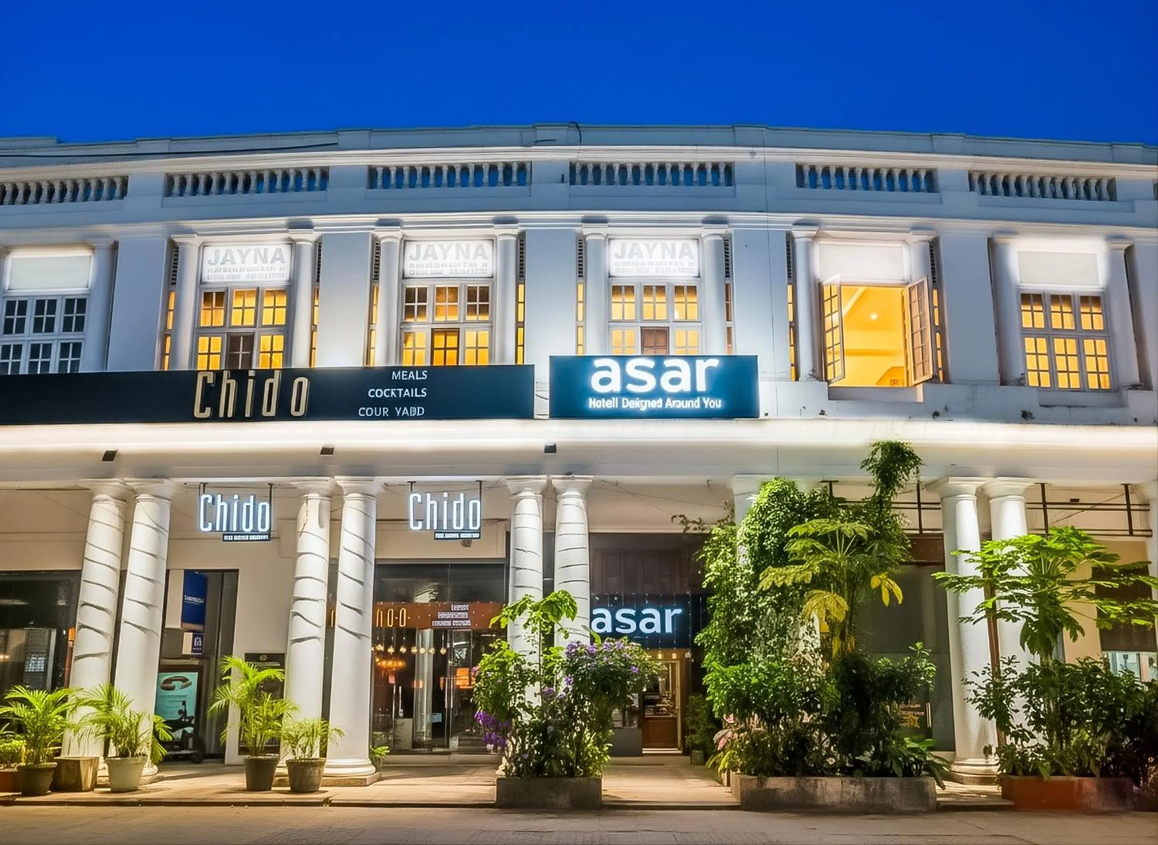 Facade/entrance in asar CP Outer Circle by Orion Hotels