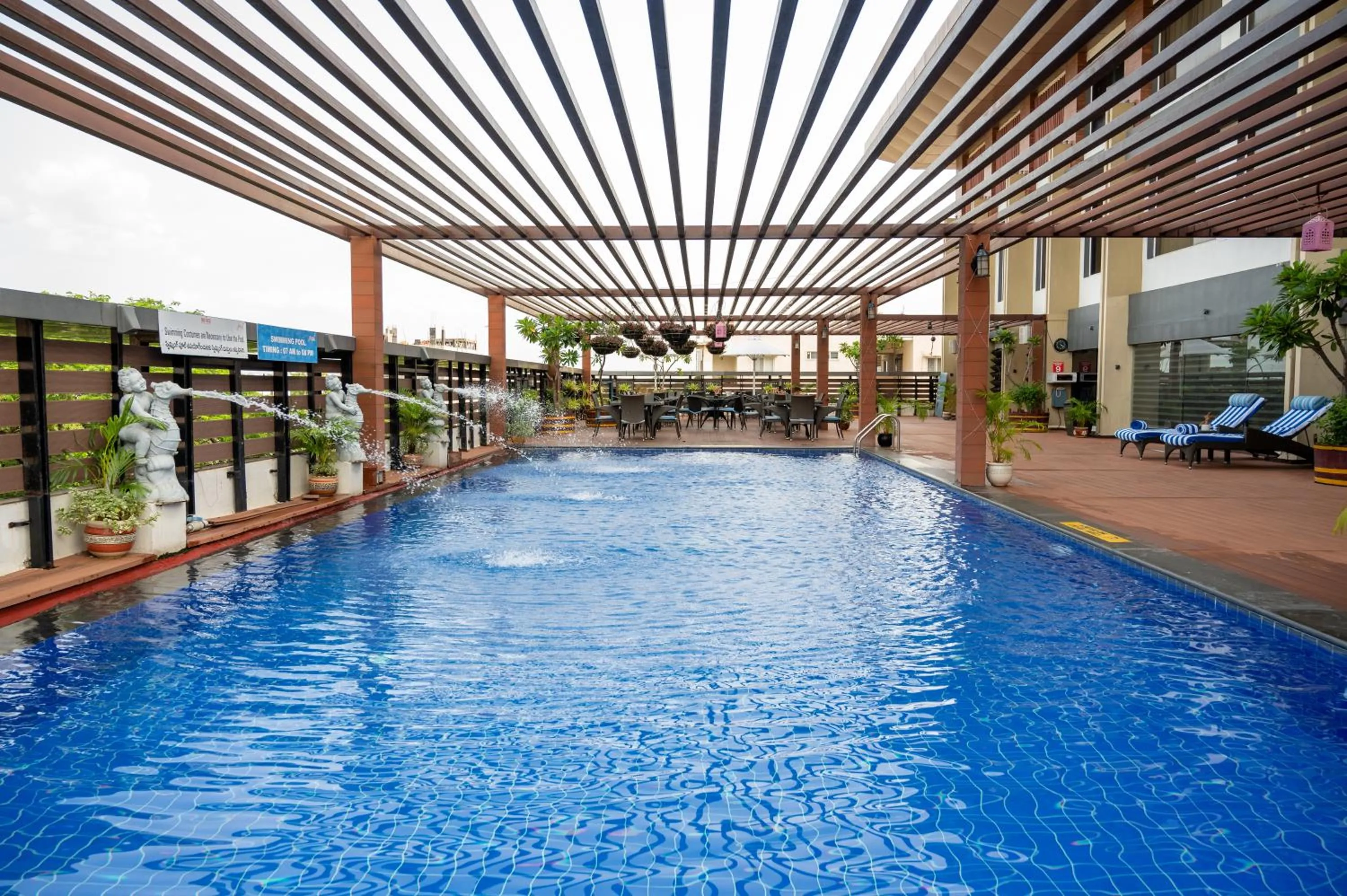 Swimming pool in Grand Kakinada by GRT Hotels