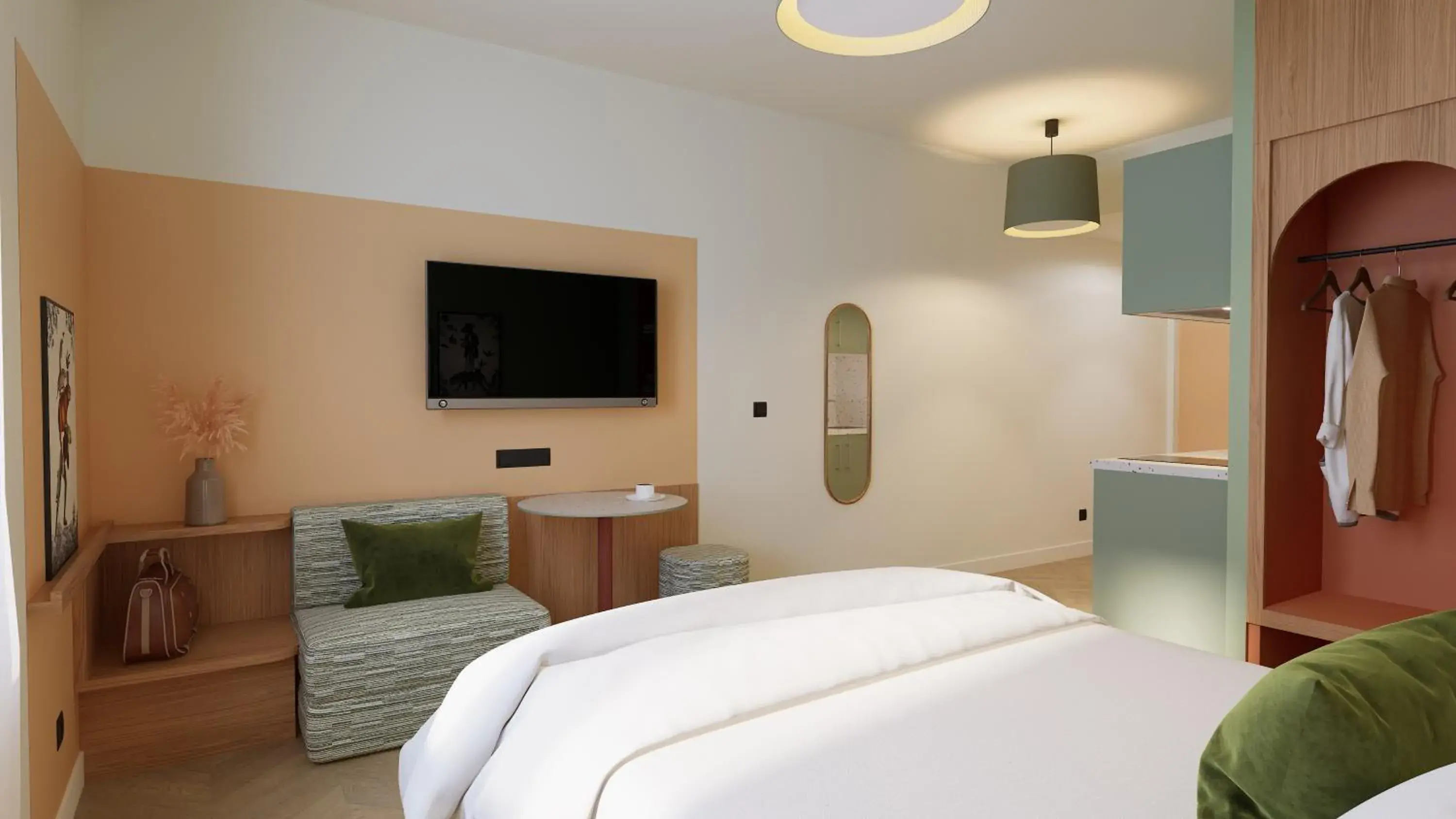 Comfort Studio (Double bed and Sofa Bed) in All Suites Appart Hotel Serris Val-d'Europe Comfort Studio (Double bed and Sofa Bed) in All Suites Appart Hotel Serris Val-d'Europe