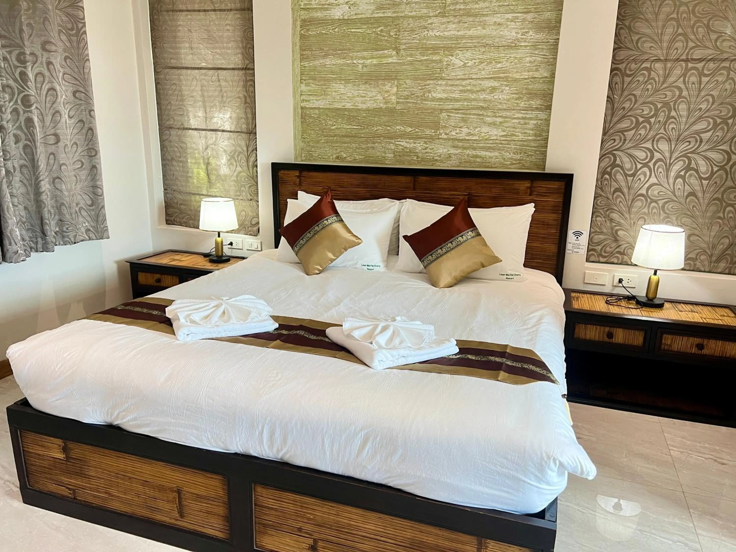 Bed in Laan Mai Fai Chang Resort