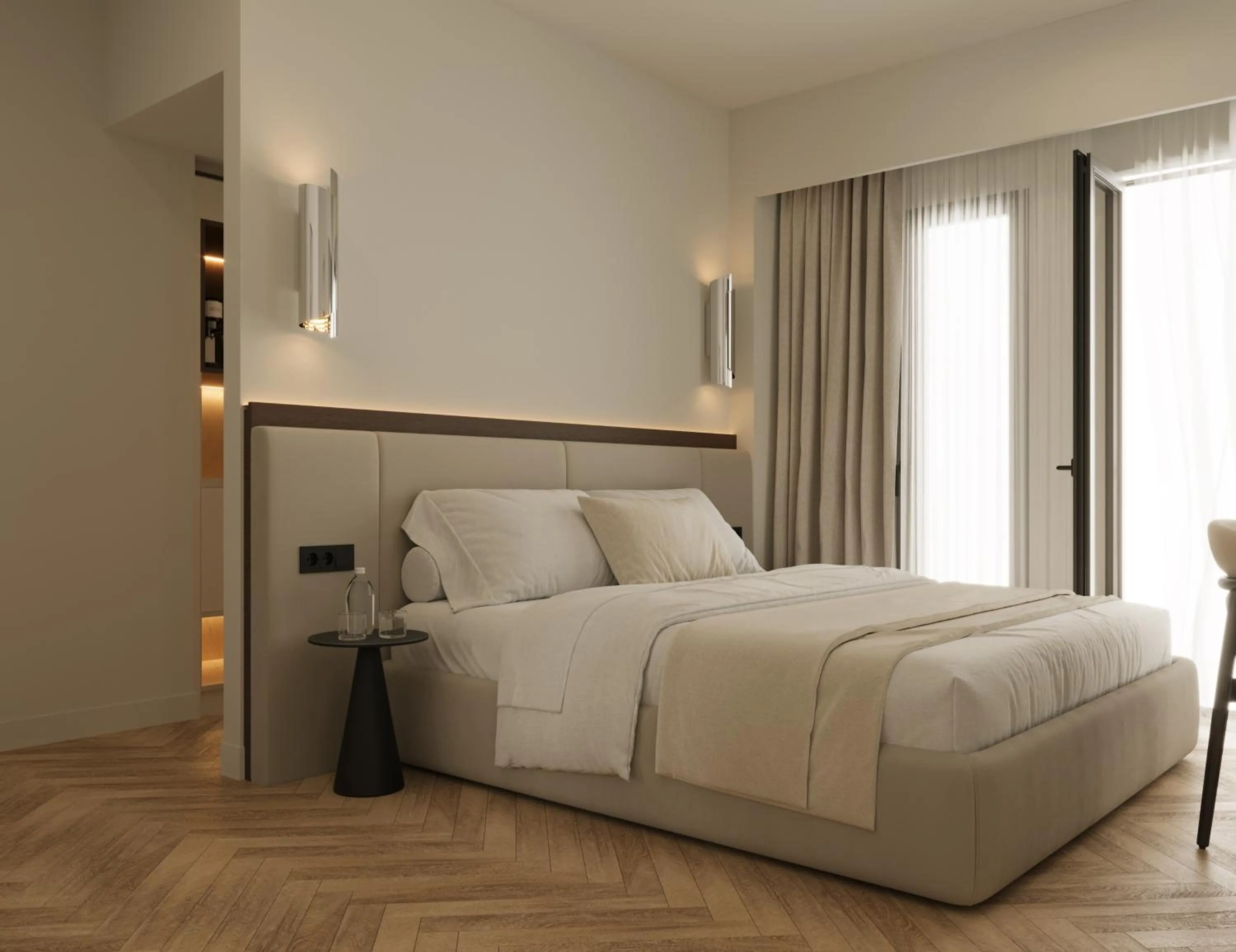 Bedroom, Bed in Bellen Athens Ηotel