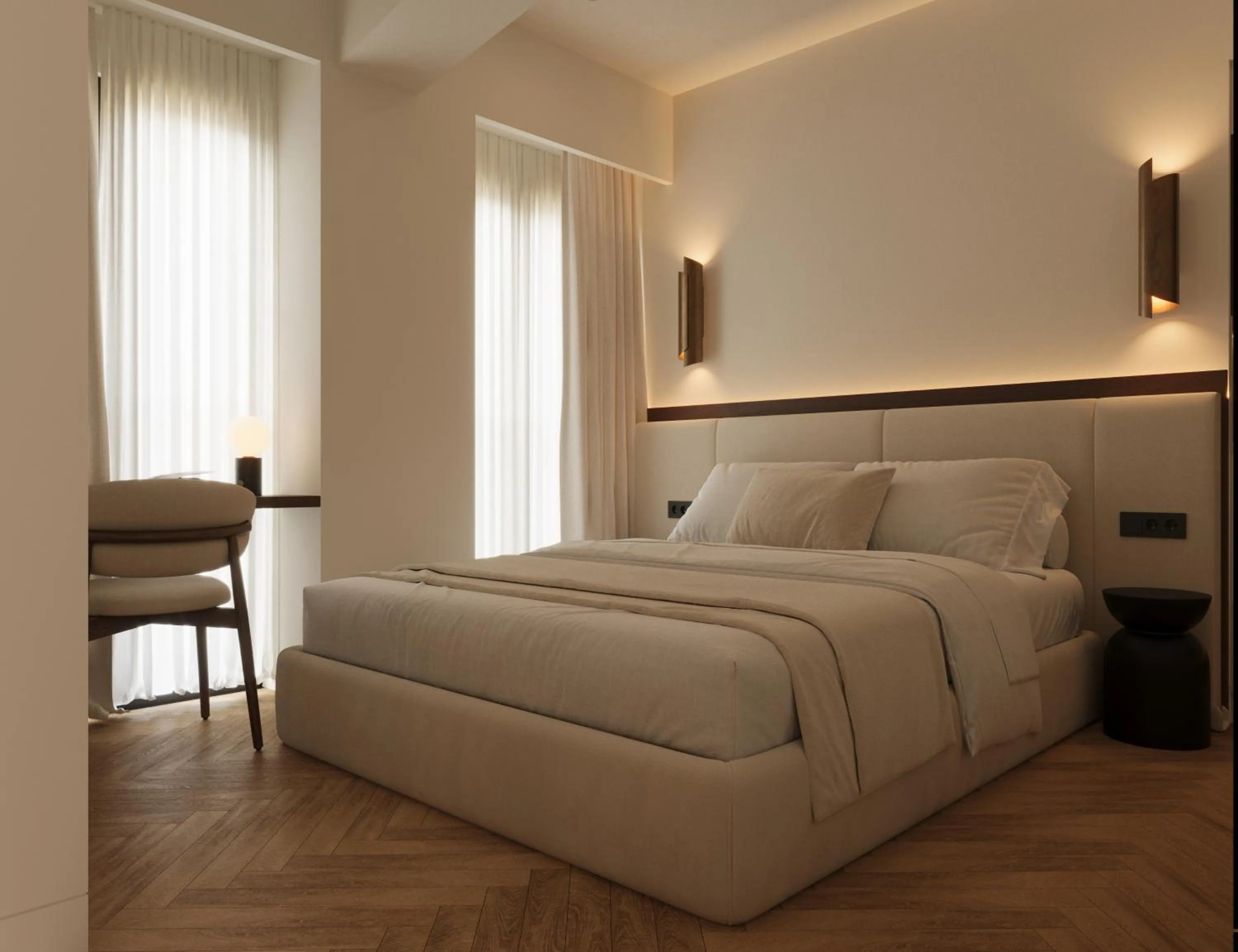 Bedroom, Bed in Bellen Athens Ηotel