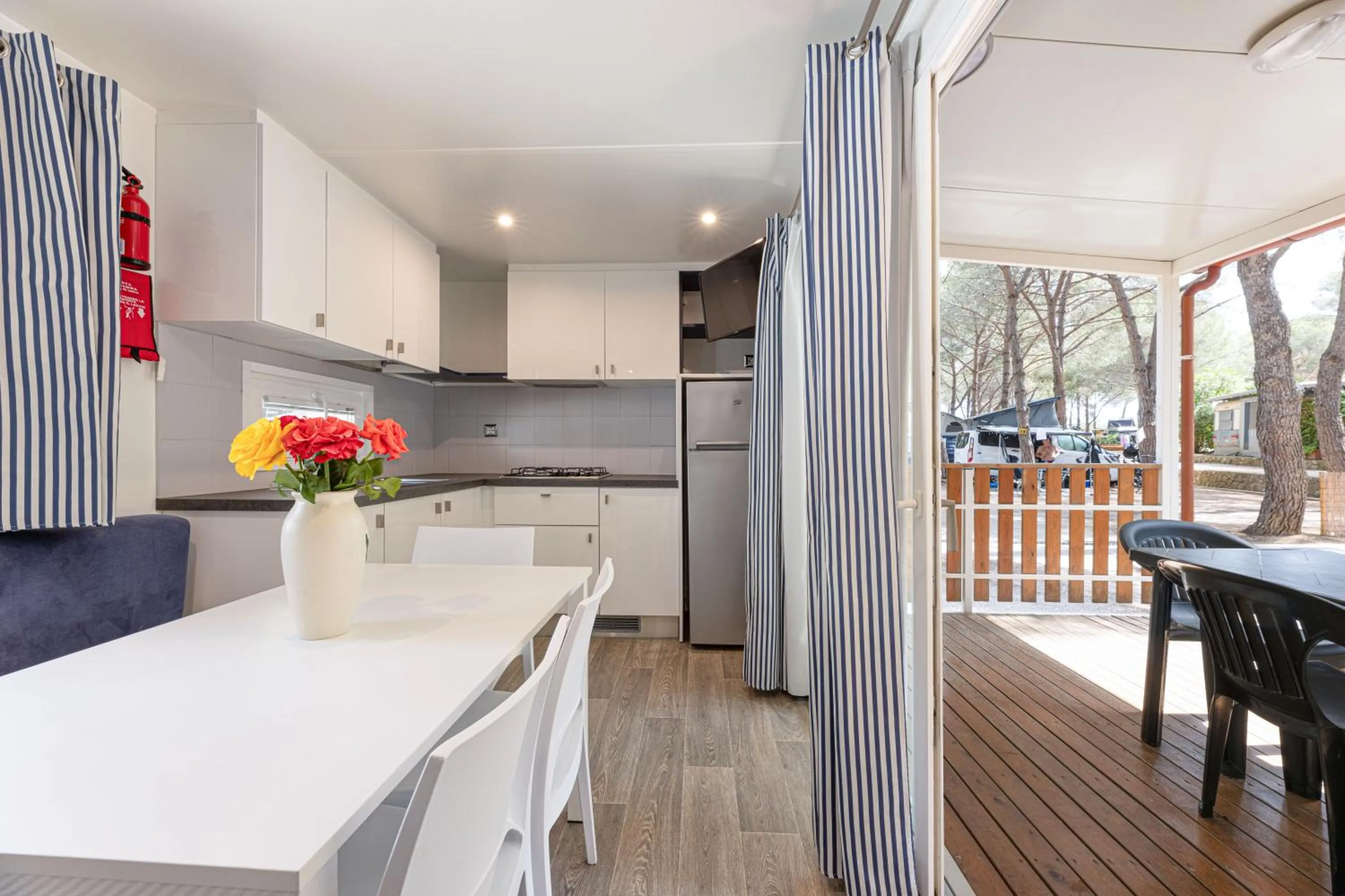 Kitchen or kitchenette in Camping Village Le Calanchiole