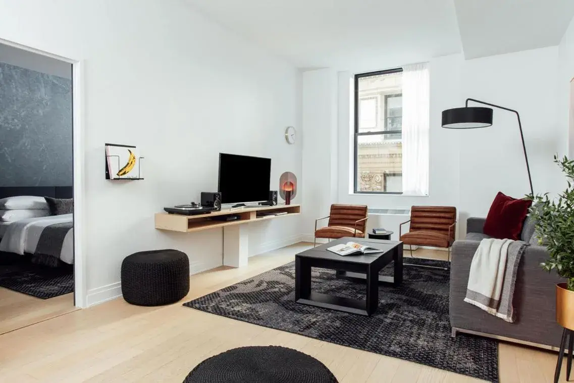 Living room, Bed in Mint House at 70 Pine Living room, Bed in Mint House at 70 Pine