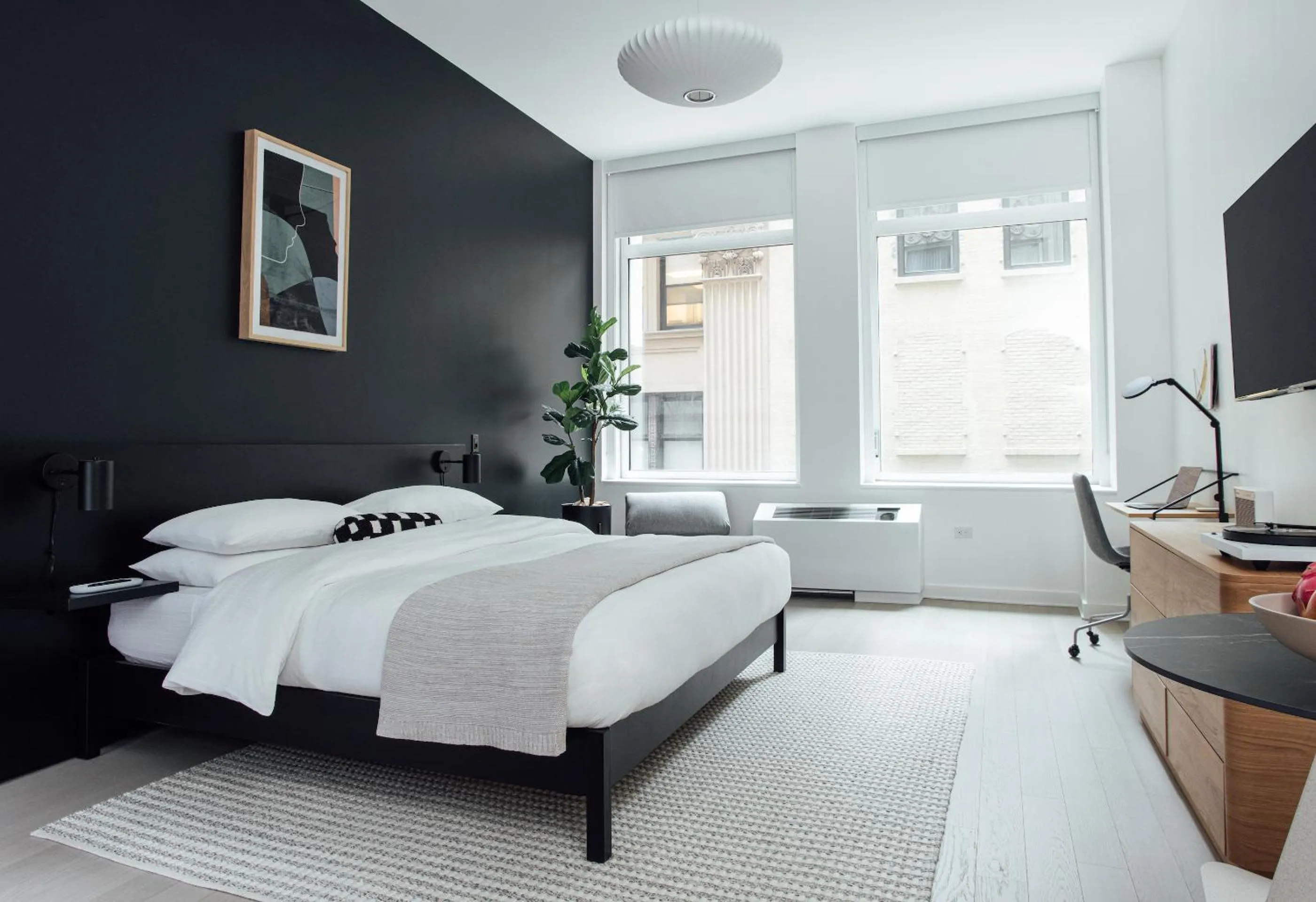 Bed in Mint House 70 Pine by Kasa