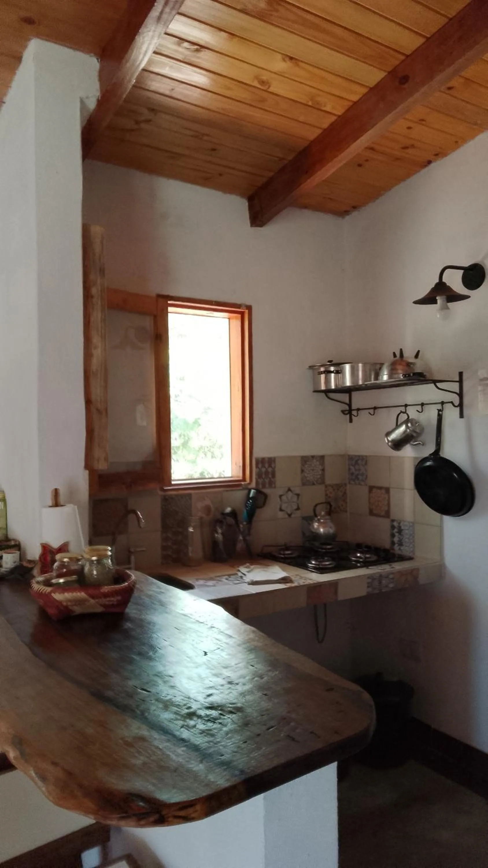 Kitchen or kitchenette in Granja La Lechuza Ecolodge