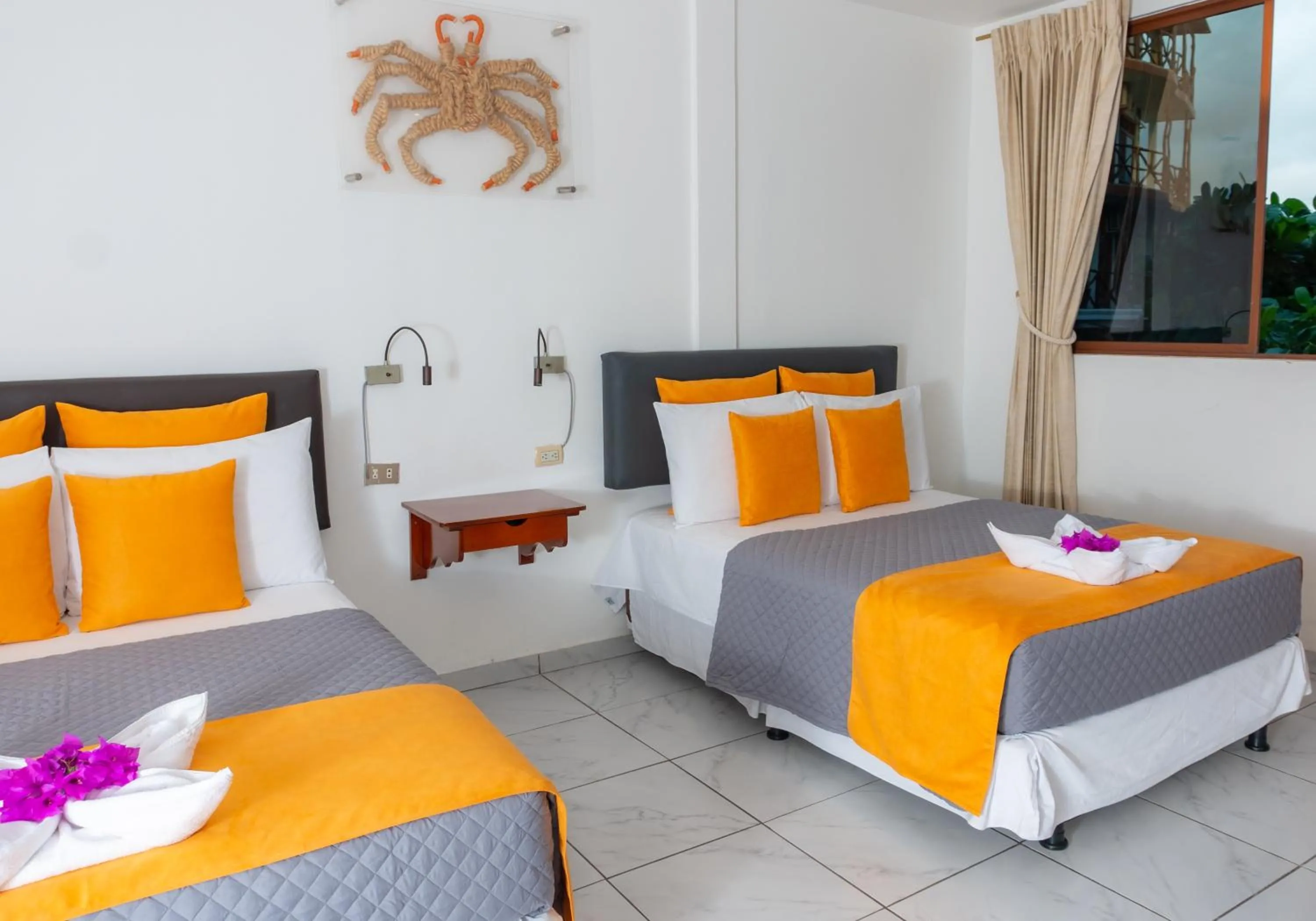 Bed in La Zayapa Hotel