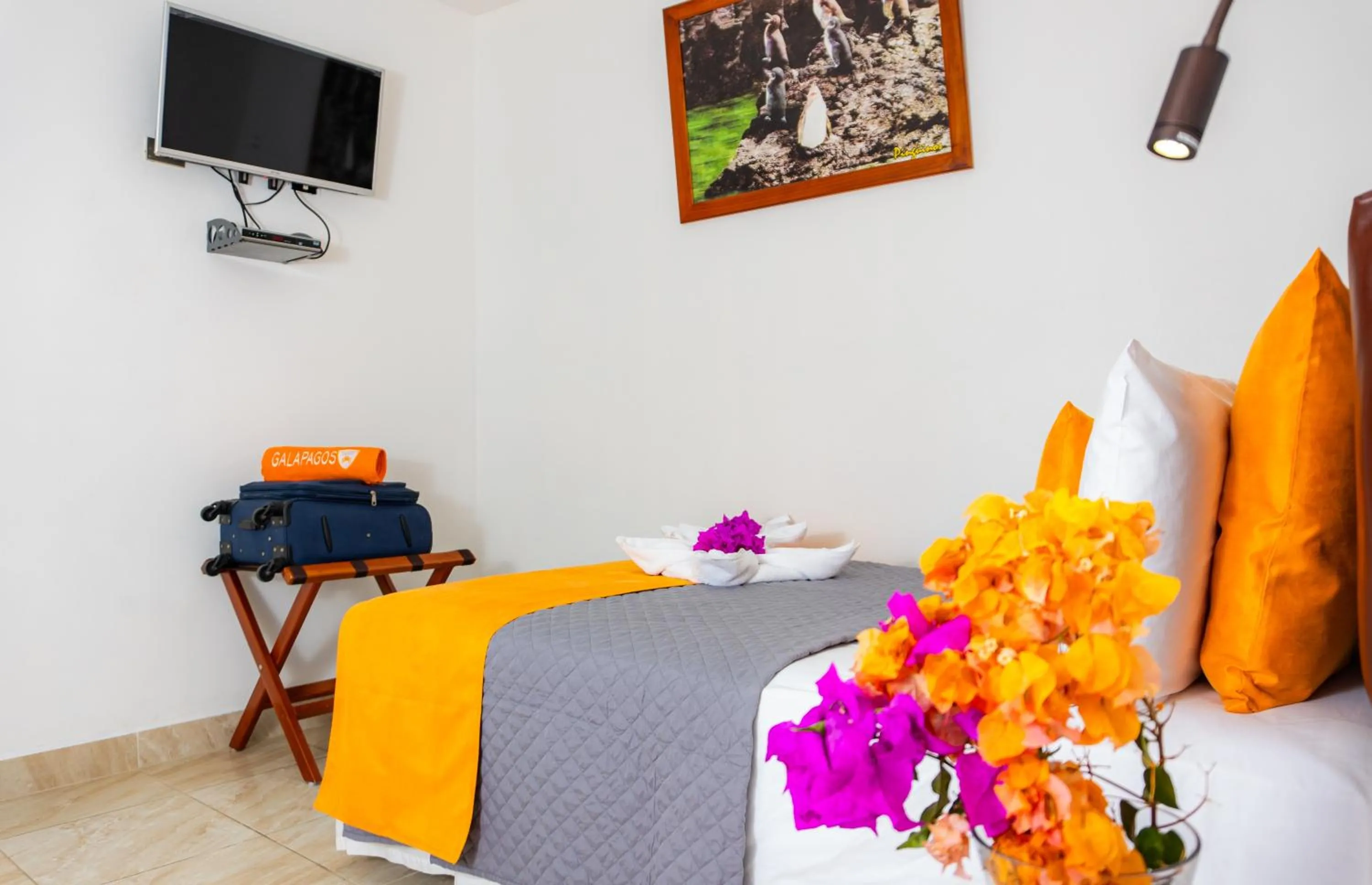 Bed in La Zayapa Hotel