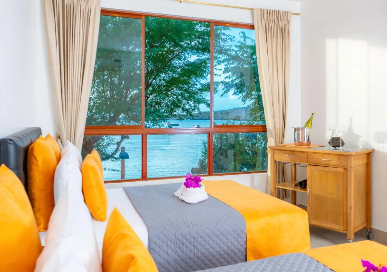 Bed in La Zayapa Hotel