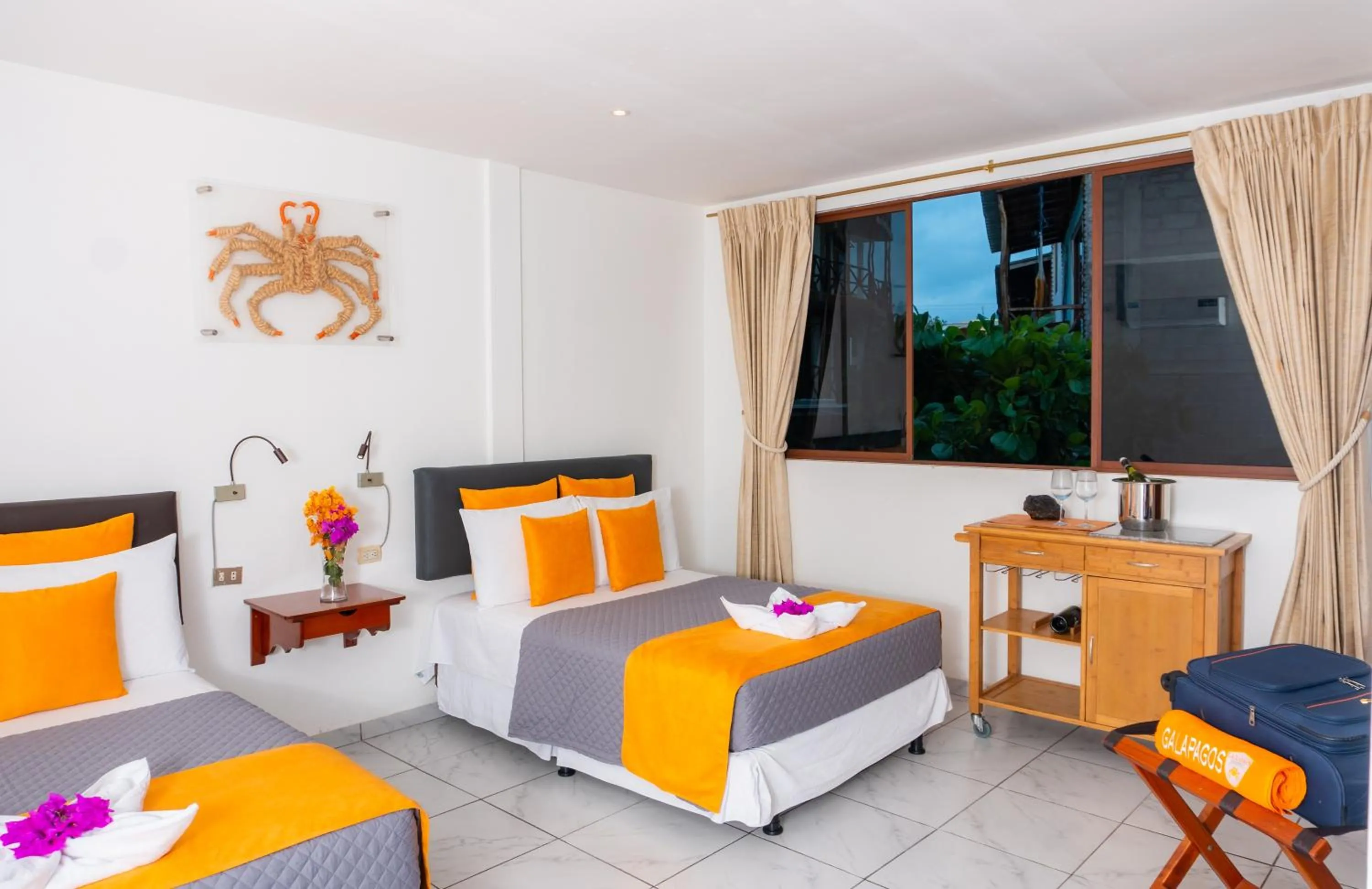 Bed in La Zayapa Hotel