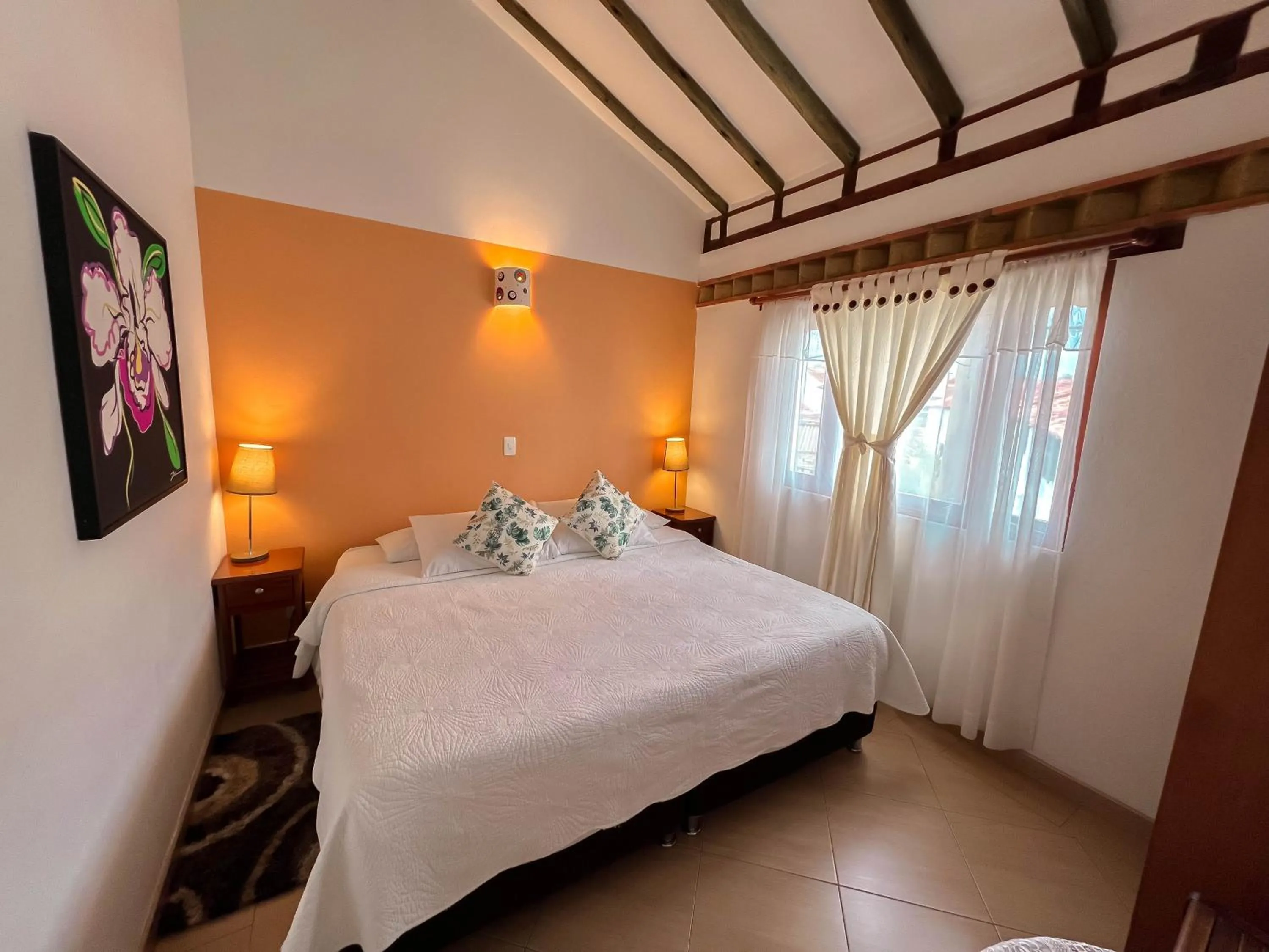 Bed in Hotel Villa del Angel