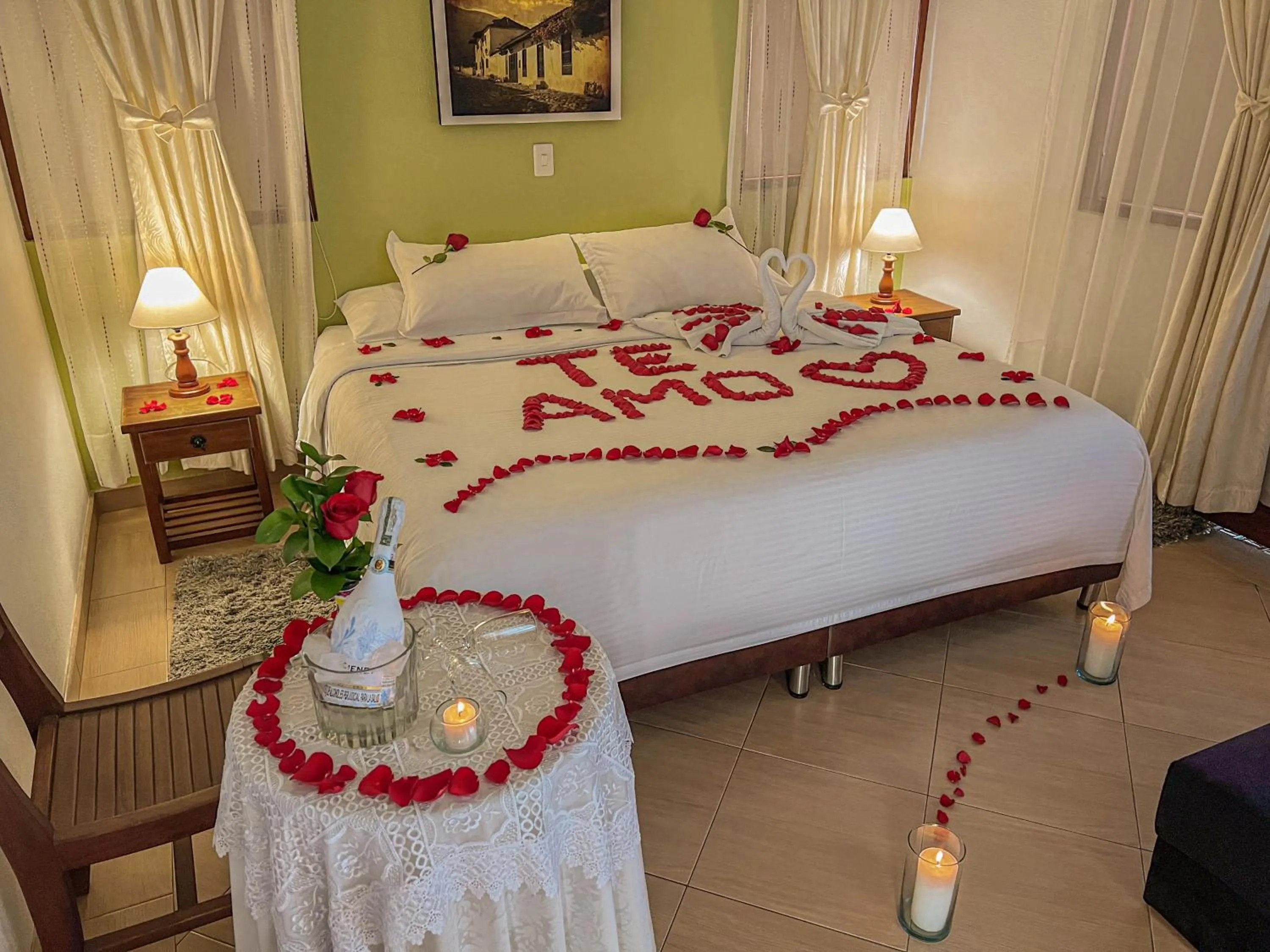 Bed in Hotel Villa del Angel