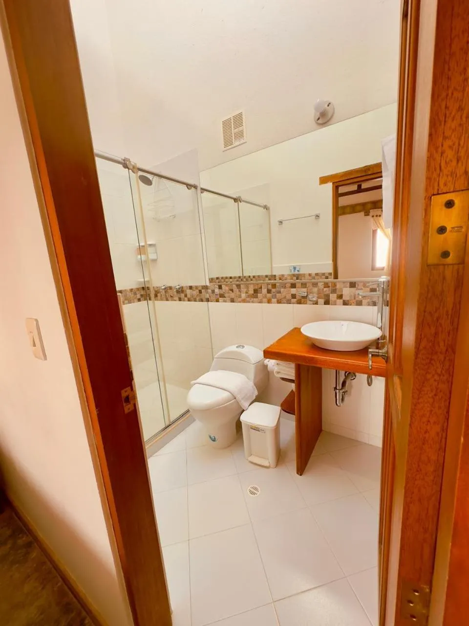 Bathroom in Hotel Villa del Angel