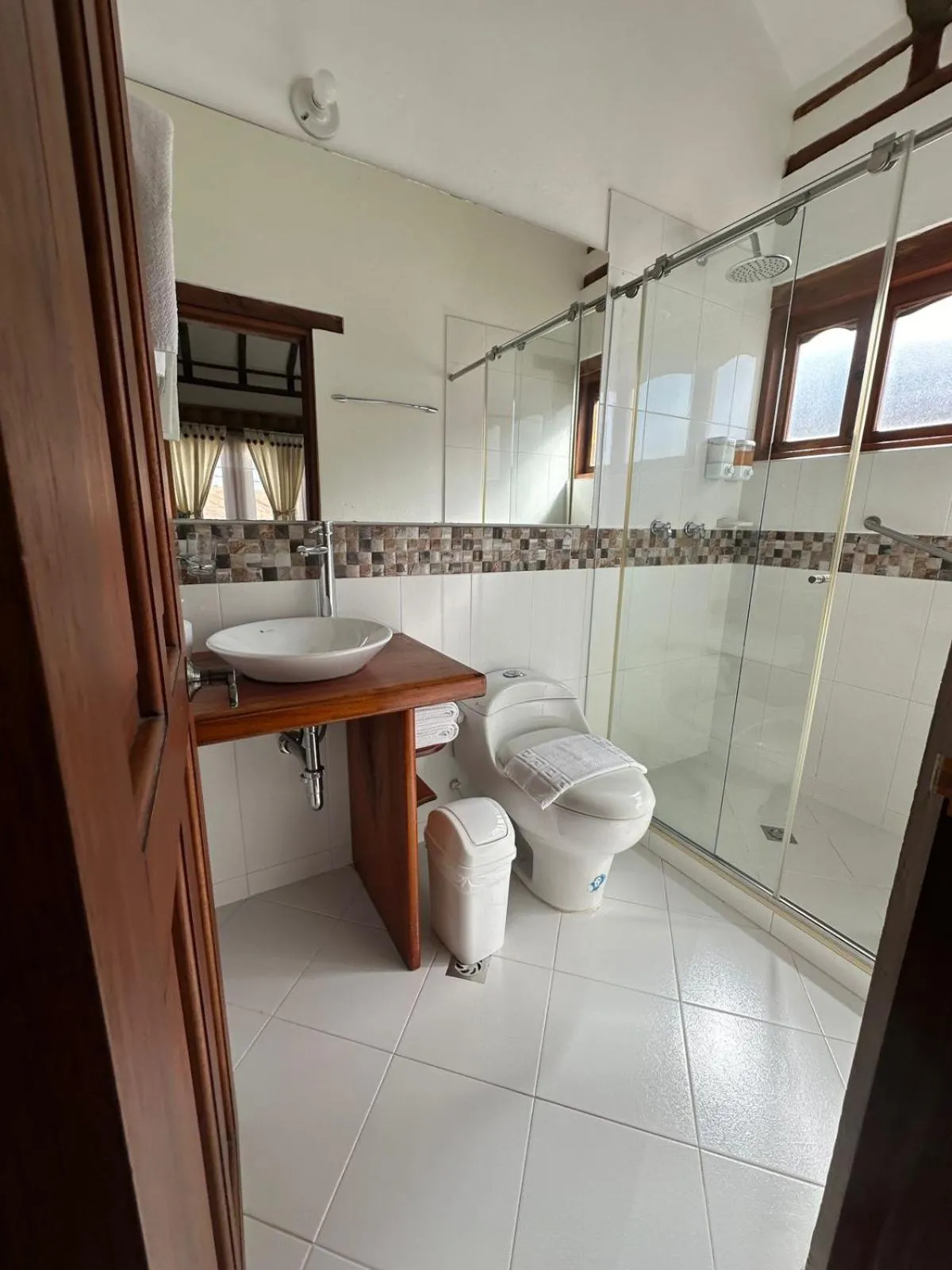 Bathroom in Hotel Villa del Angel