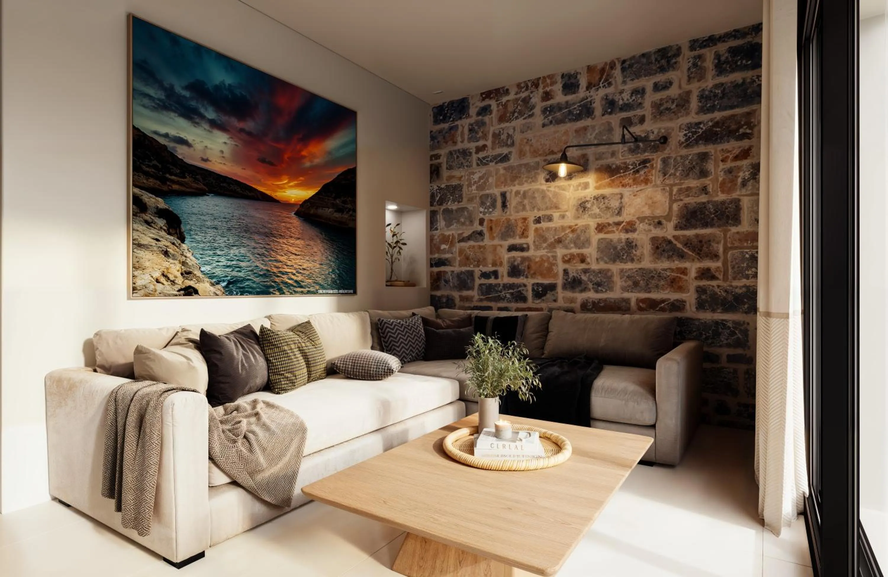 Living room in Volta Seaside Boutique Hotel