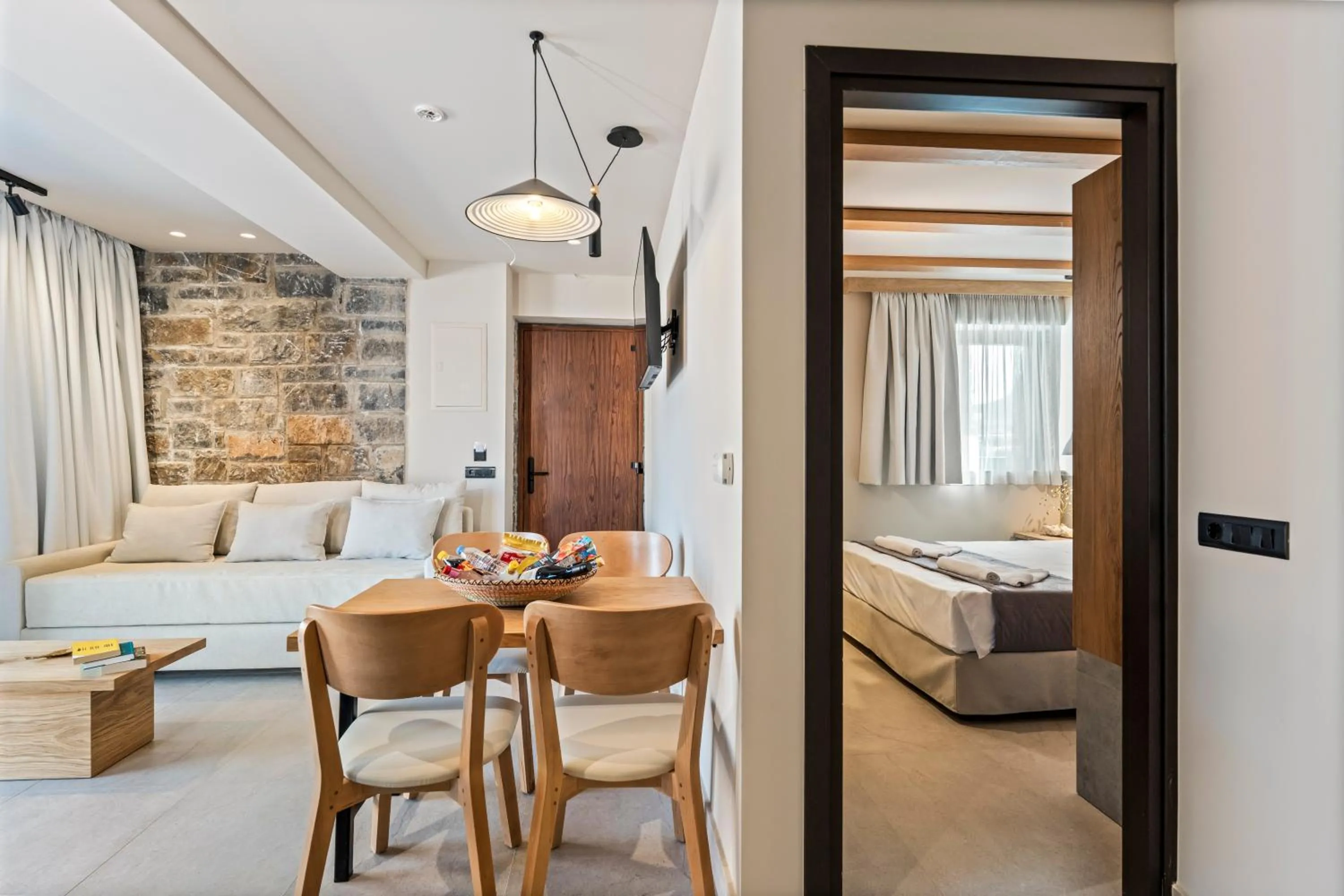 Living room, Bed in Volta Seaside Boutique Hotel