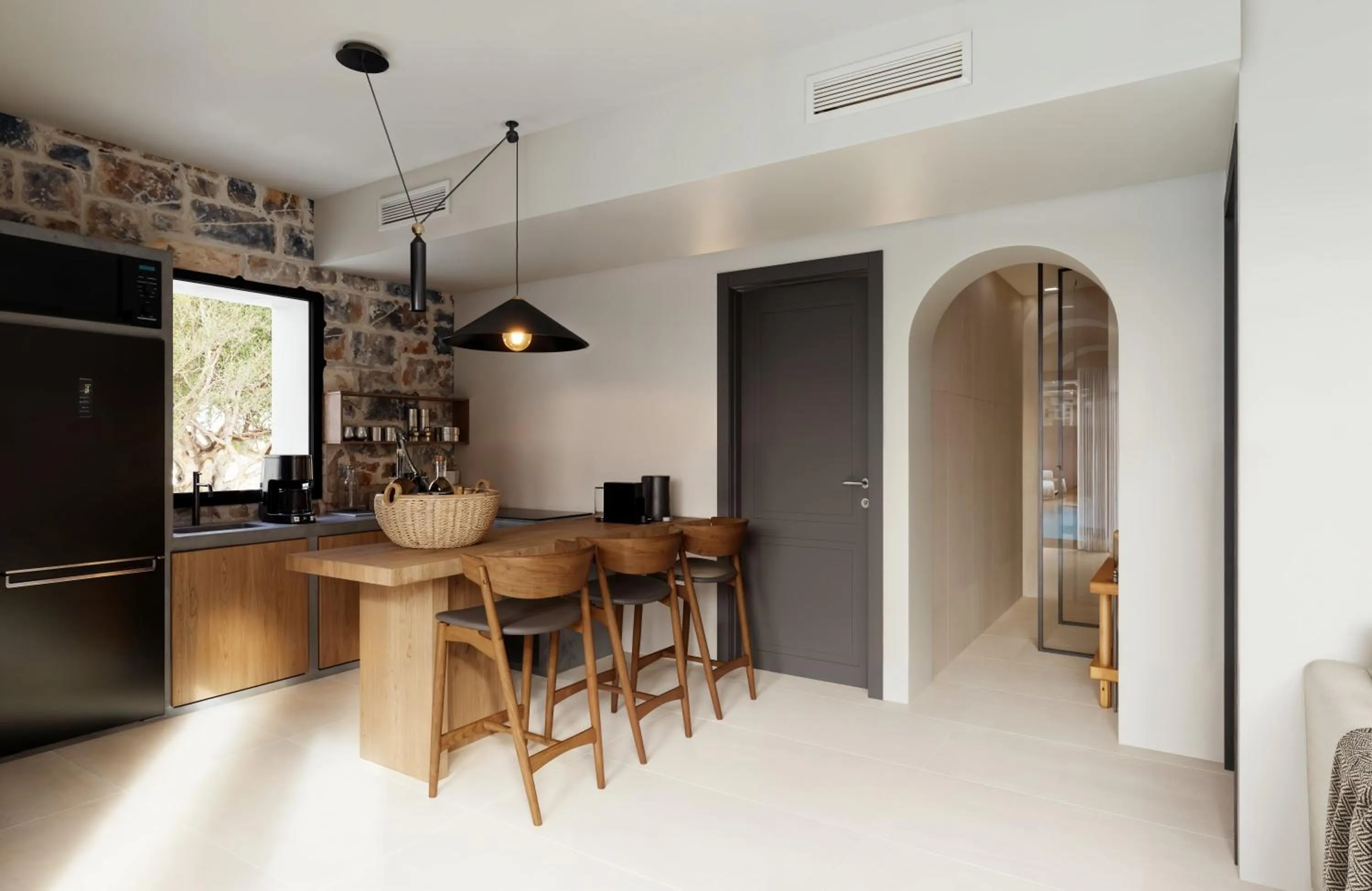 Kitchen or kitchenette in Volta Seaside Boutique Hotel