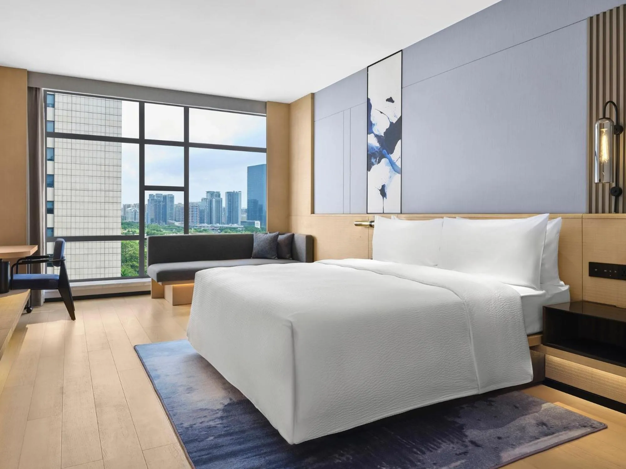 Seating area, Bed in Fairfield by Marriott Guangzhou Huadu