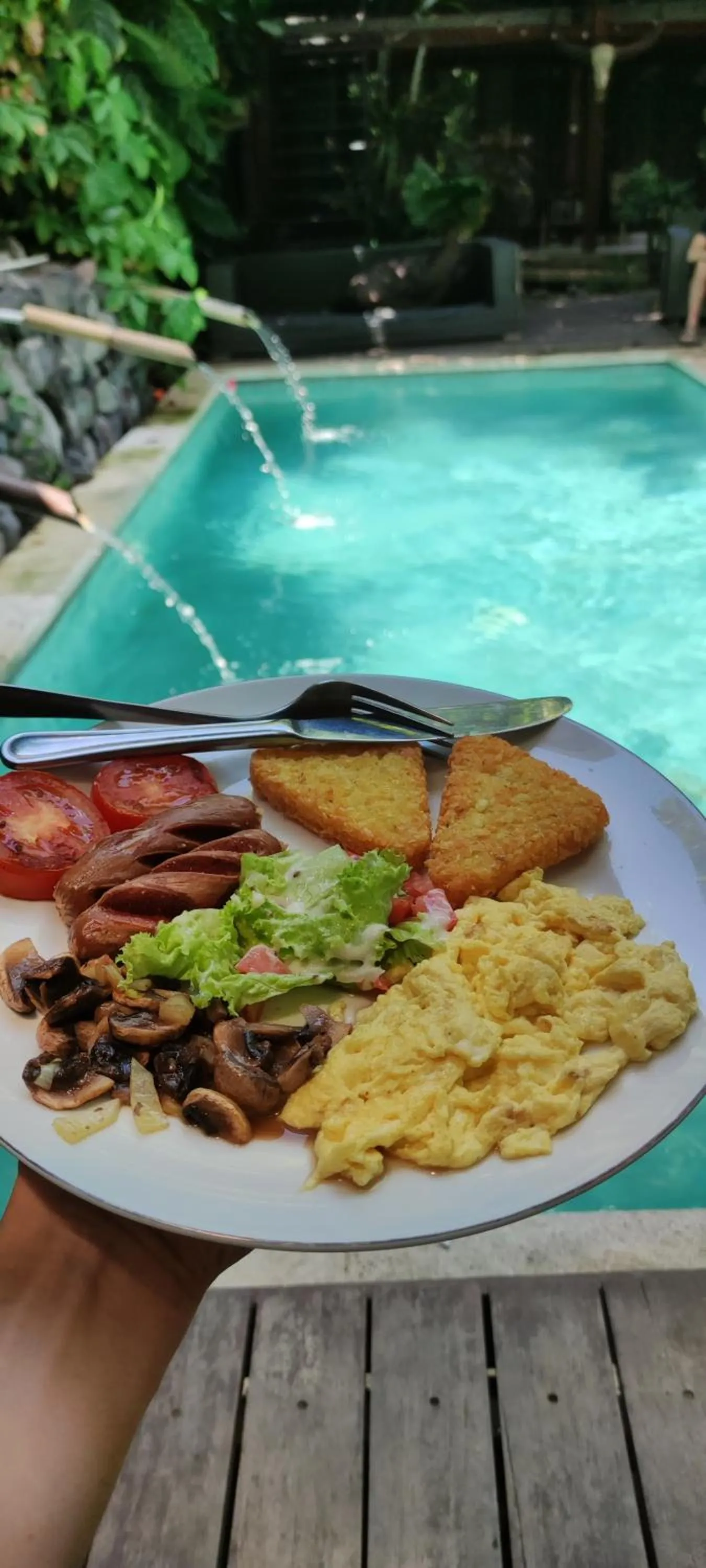 Pool view in Da Housetel Kuta