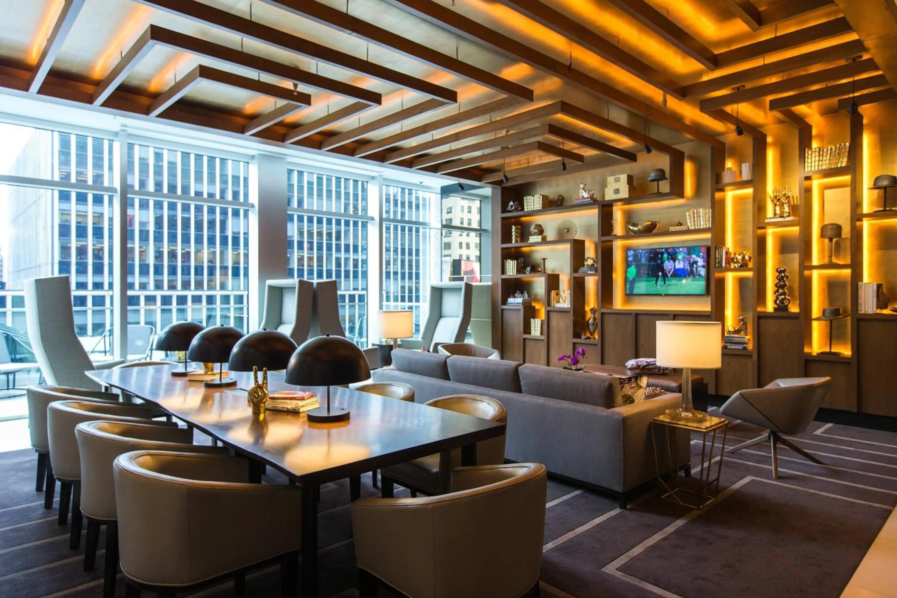 Lounge or bar in Renaissance New York Midtown Hotel