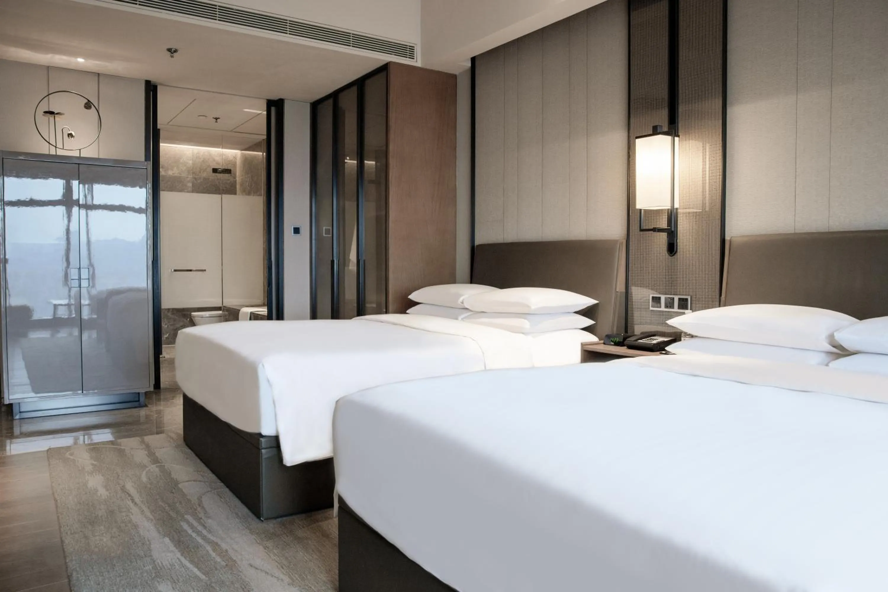 Bed in Chongqing Marriott Hotel