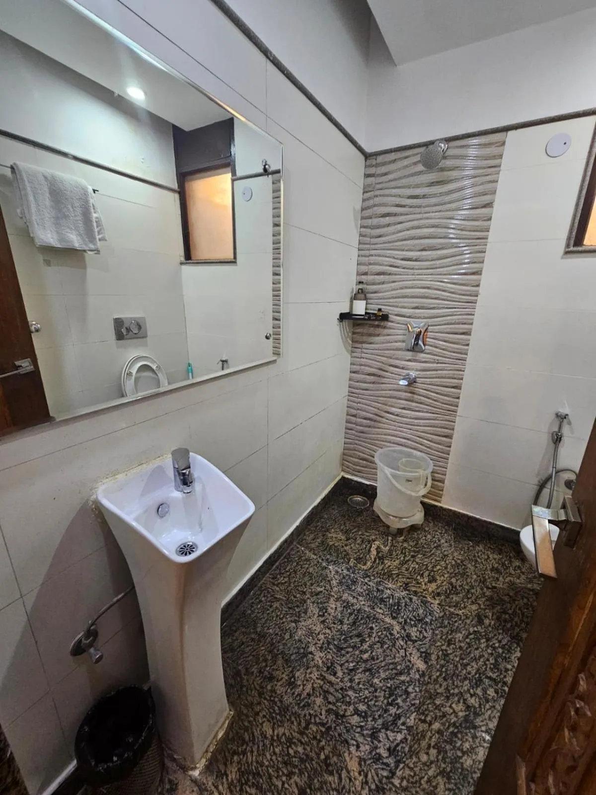 Bathroom in Hotel Mayur by RoomsInc Katra