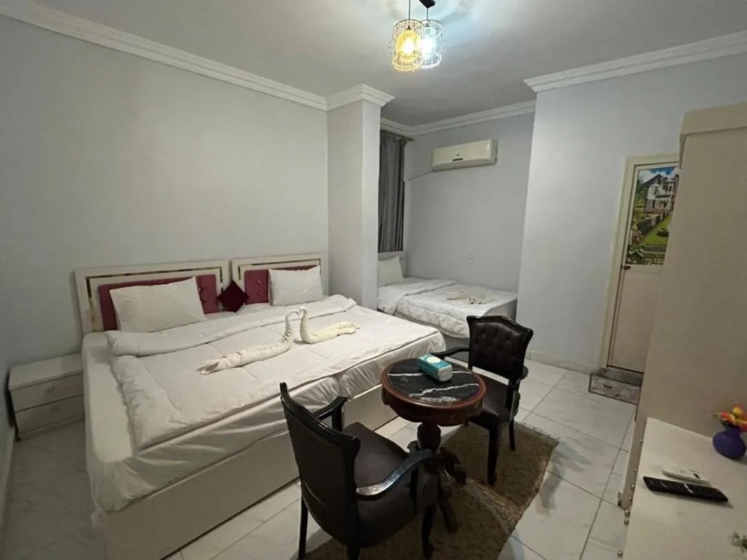 Bed in Falcon pyramids inn