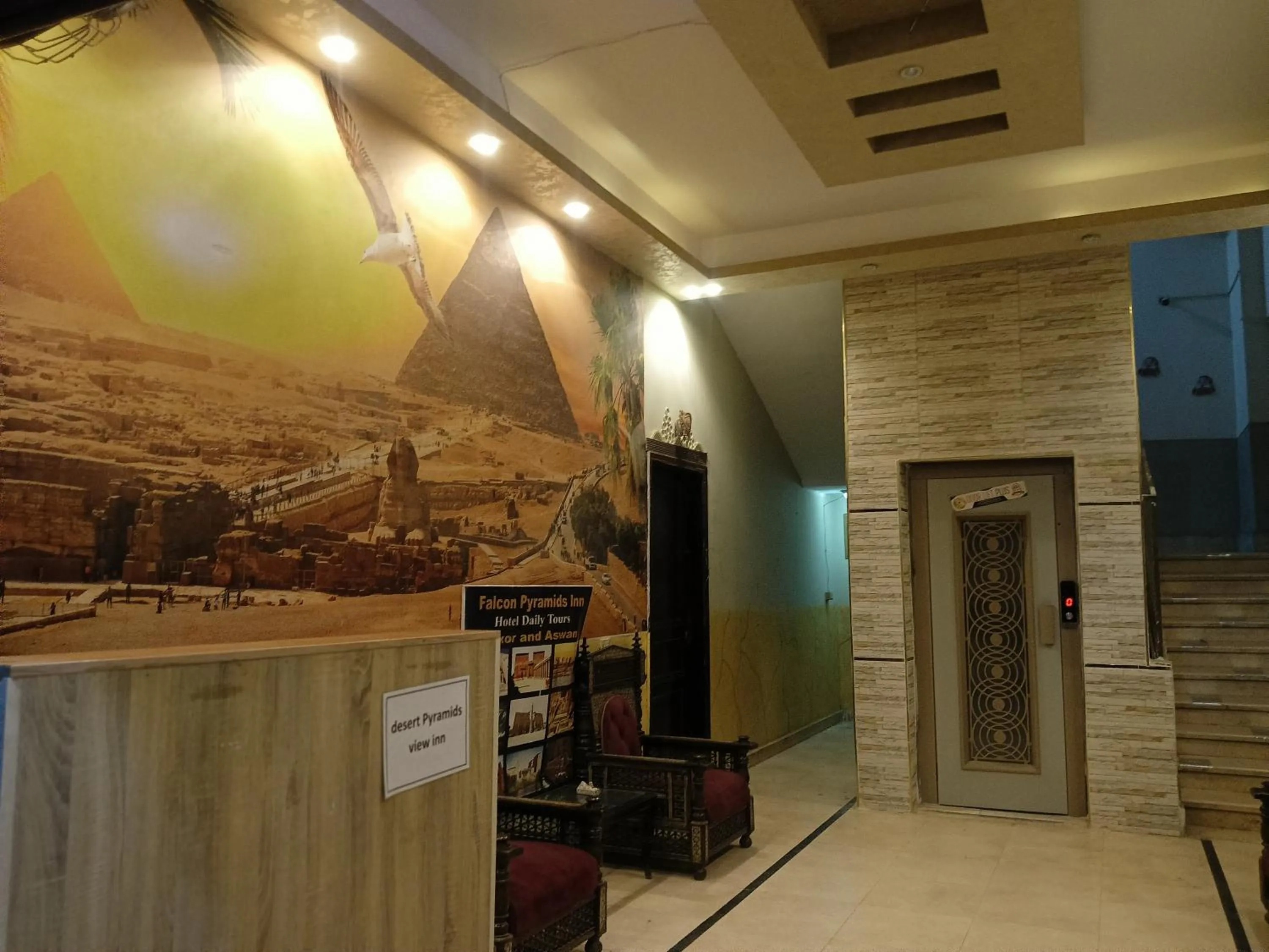 Property building in Falcon pyramids inn