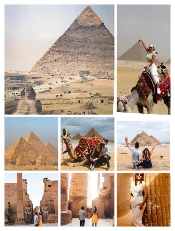 People in Falcon pyramids inn