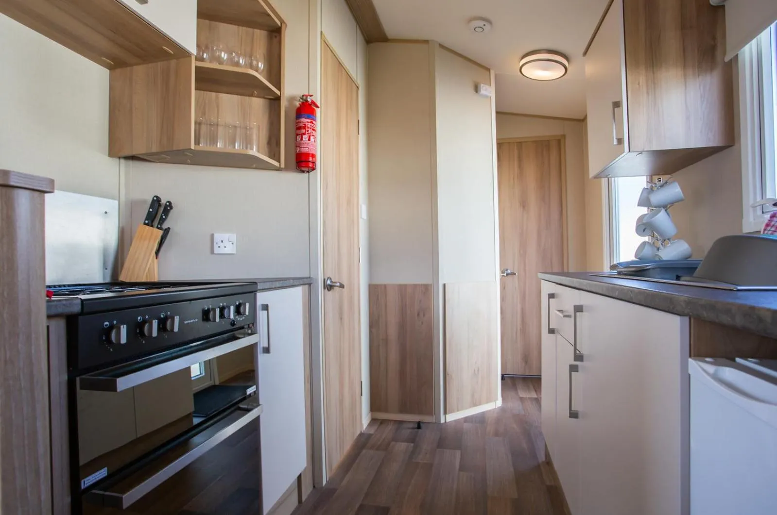 kitchen in Barmouth Bay Holiday Park