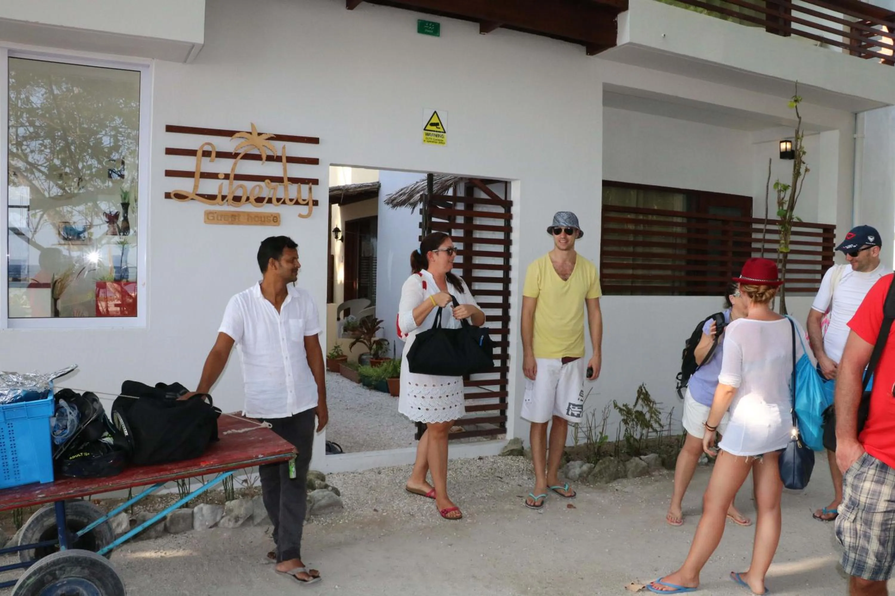 group of guests in Liberty Guesthouse Maldives