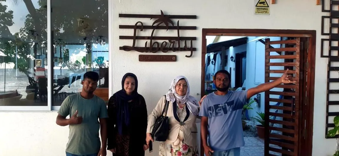 group of guests in Liberty Guesthouse Maldives
